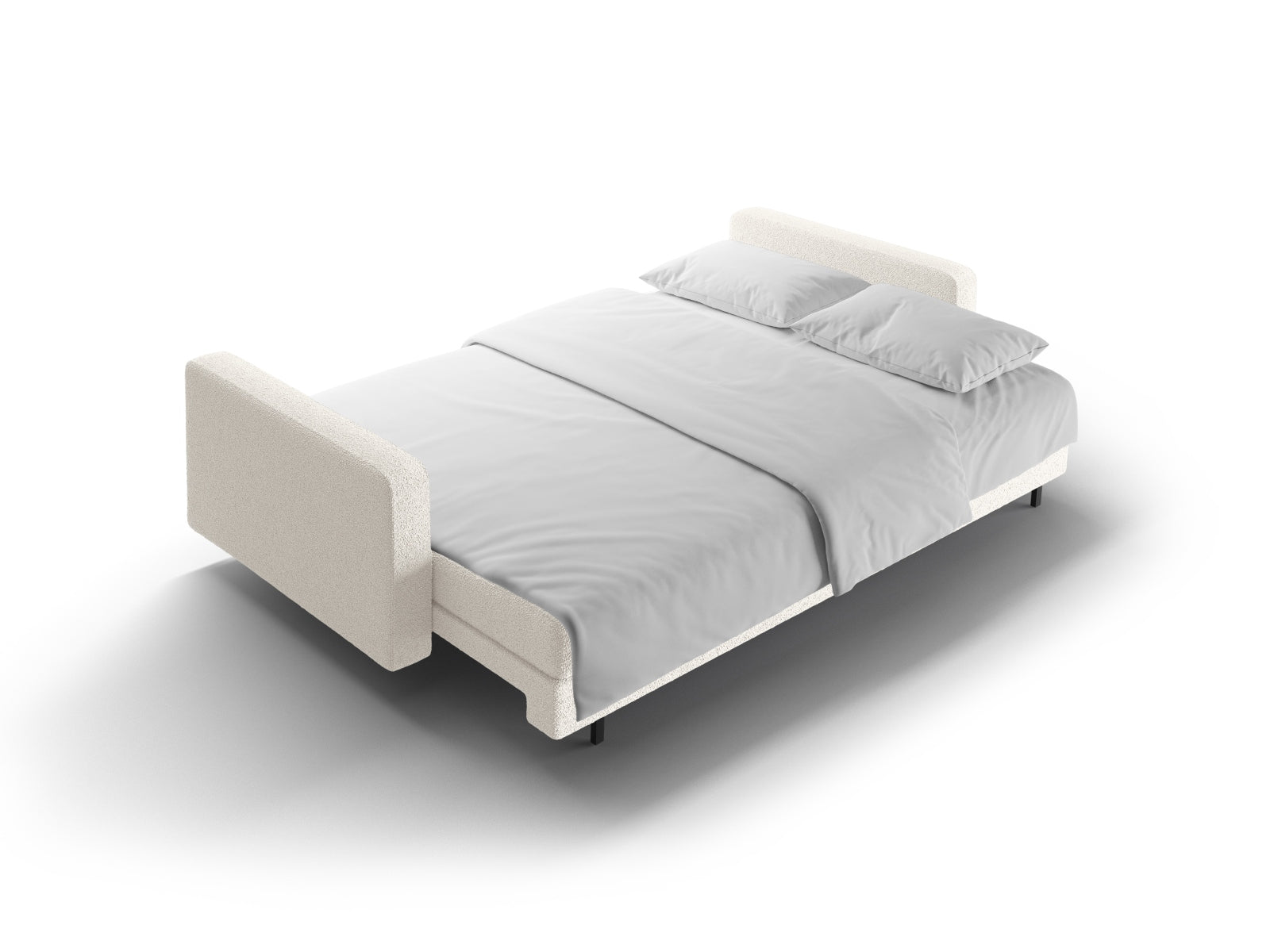 3-Sitzer Sofa Bali mit Schlaffunktion und Stauraum in White-Baloo präsentiert im Onlineshop von KAQTU Design AG. Bettsofa ist von Cosmopolitan Design