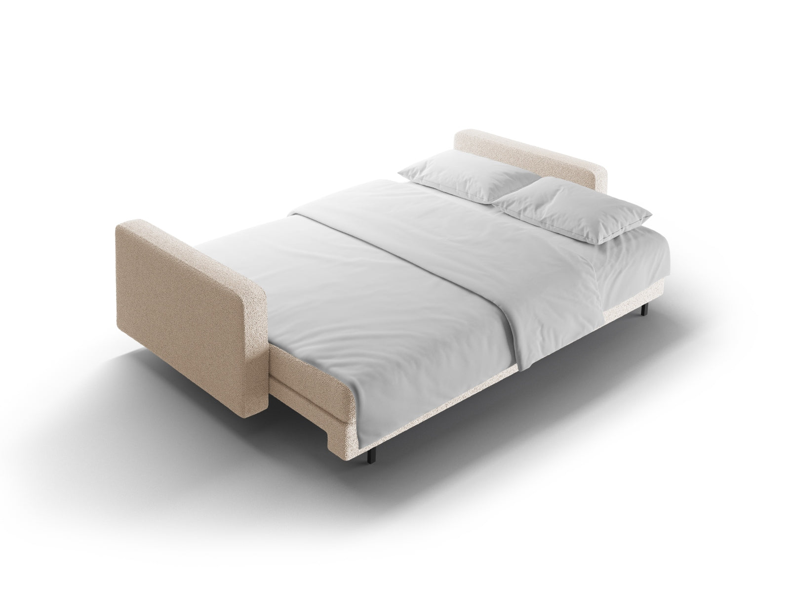 3-Sitzer Sofa Bali mit Schlaffunktion und Stauraum in Beige-Baloo präsentiert im Onlineshop von KAQTU Design AG. Bettsofa ist von Cosmopolitan Design