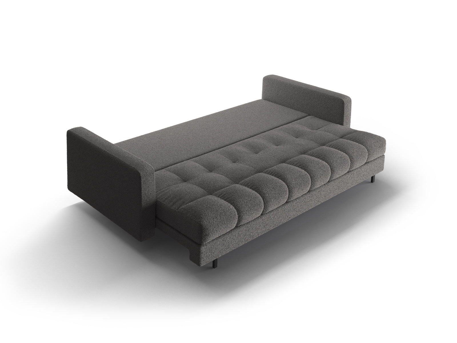 3-Sitzer Sofa Bali mit Schlaffunktion und Stauraum in Dark Grey-Baloo präsentiert im Onlineshop von KAQTU Design AG. Bettsofa ist von Cosmopolitan Design