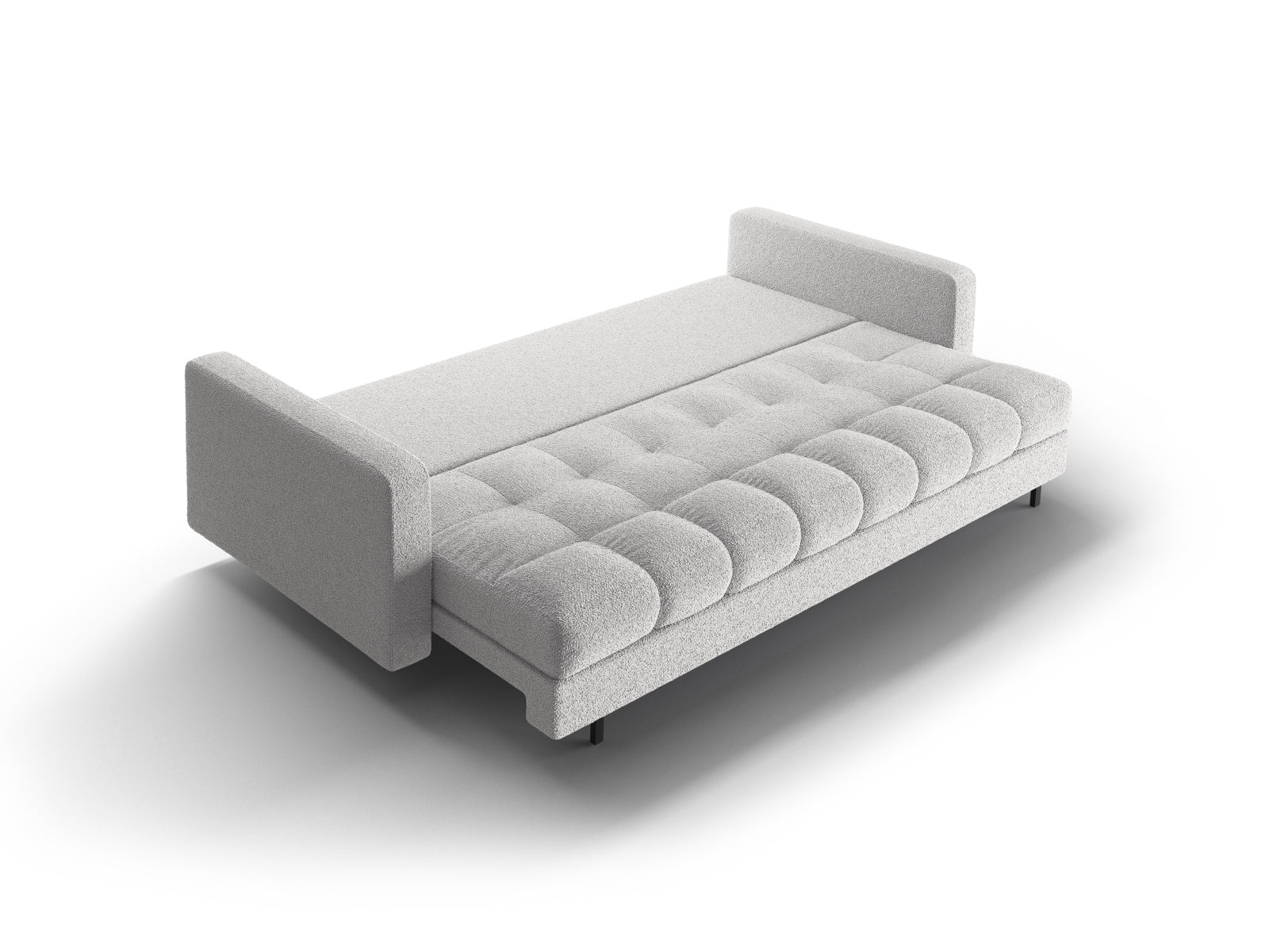 3-Sitzer Sofa Bali mit Schlaffunktion und Stauraum in Light Grey-Baloo präsentiert im Onlineshop von KAQTU Design AG. Bettsofa ist von Cosmopolitan Design