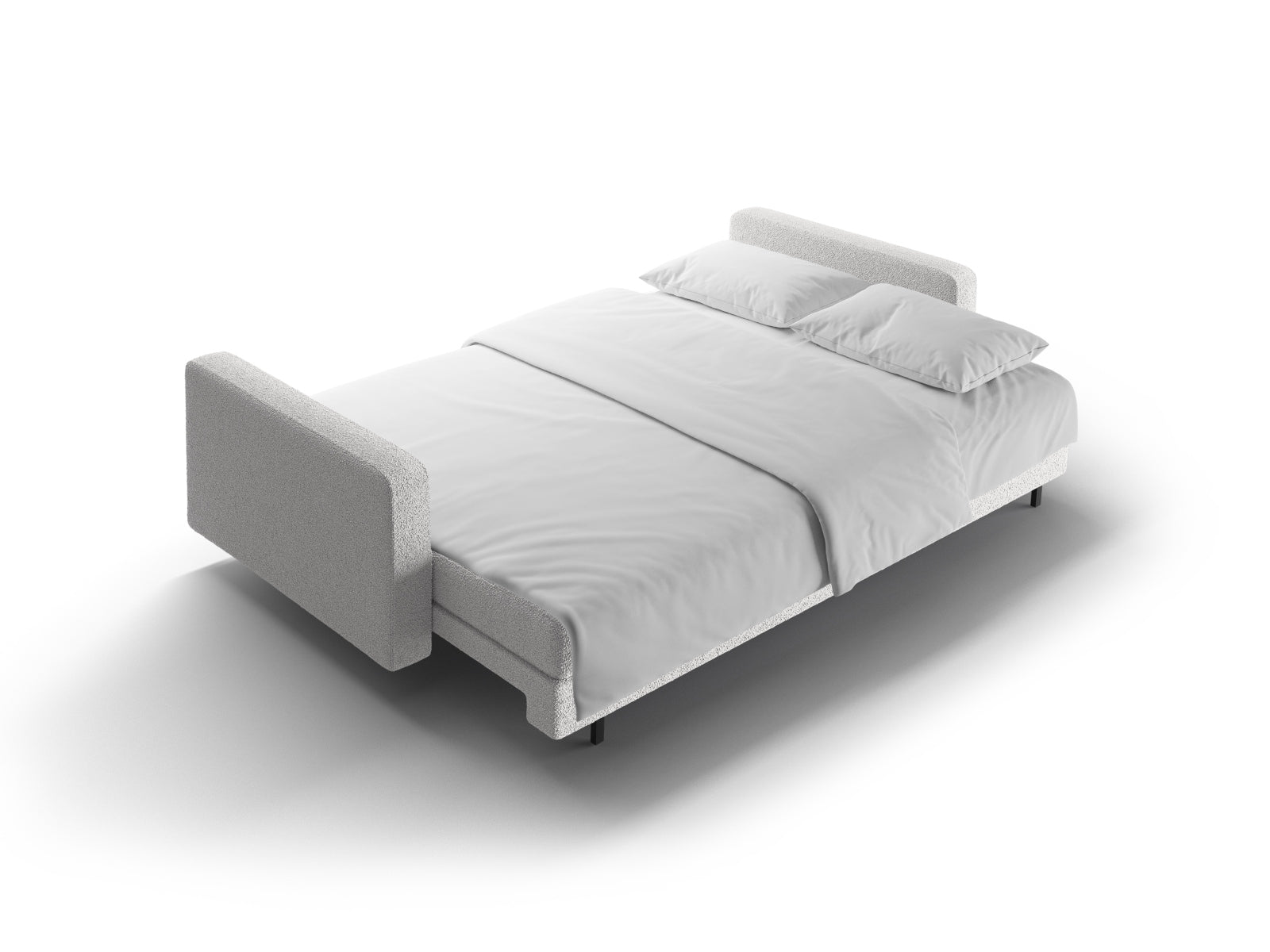 3-Sitzer Sofa Bali mit Schlaffunktion und Stauraum in Light Grey-Baloo präsentiert im Onlineshop von KAQTU Design AG. Bettsofa ist von Cosmopolitan Design