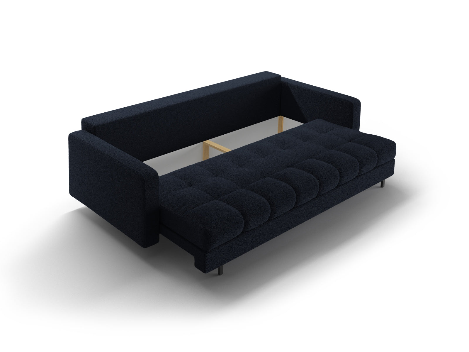 3-Sitzer Sofa Bali mit Schlaffunktion und Stauraum in Dark Blue-Baloo präsentiert im Onlineshop von KAQTU Design AG. Bettsofa ist von Cosmopolitan Design