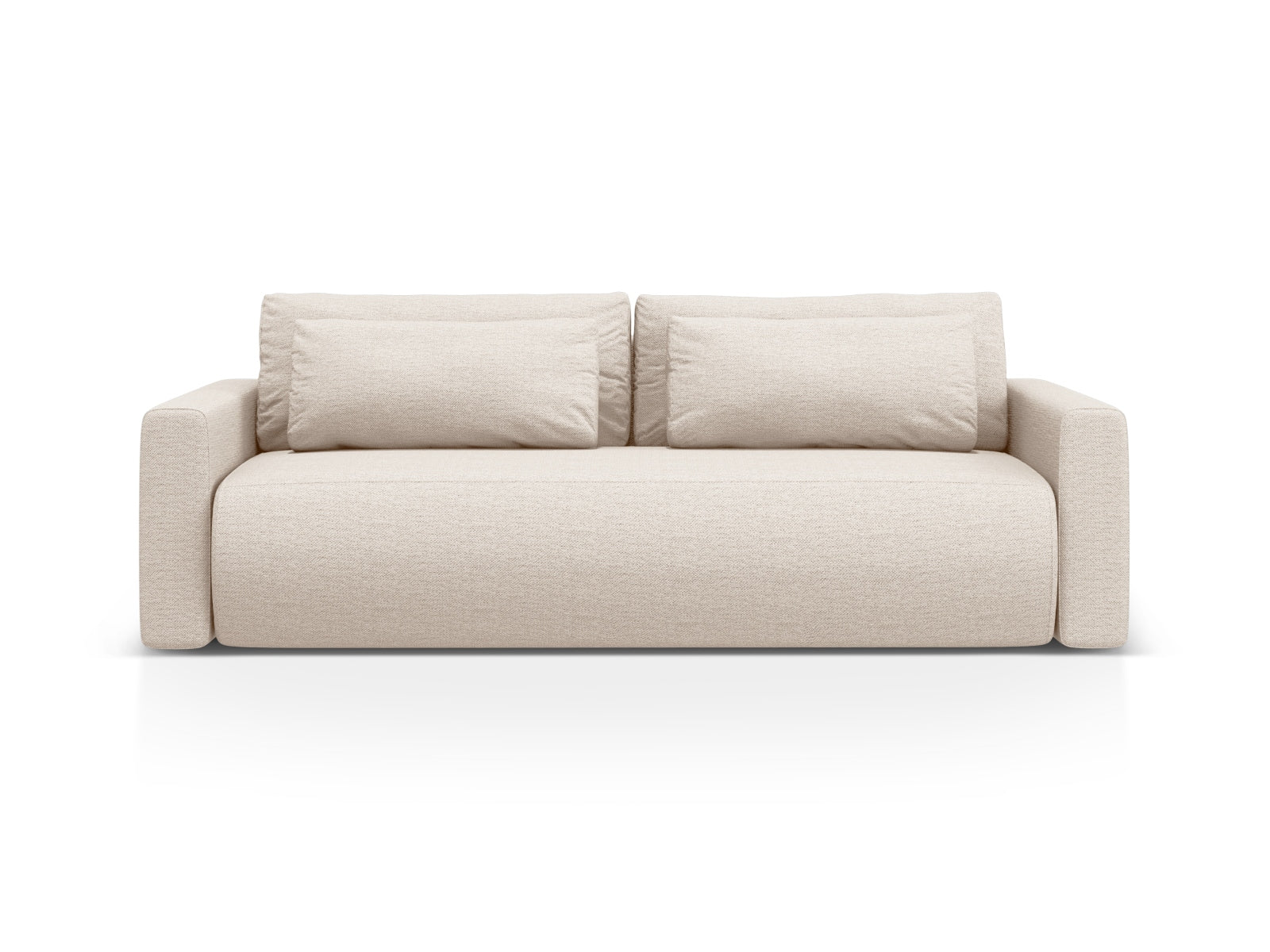 Belfast Sofa mit Schlaffunktion und Stauraum 3 Sitzer in Beige präsentiert im Onlineshop von KAQTU Design AG. Bettsofa ist von Cosmopolitan Design