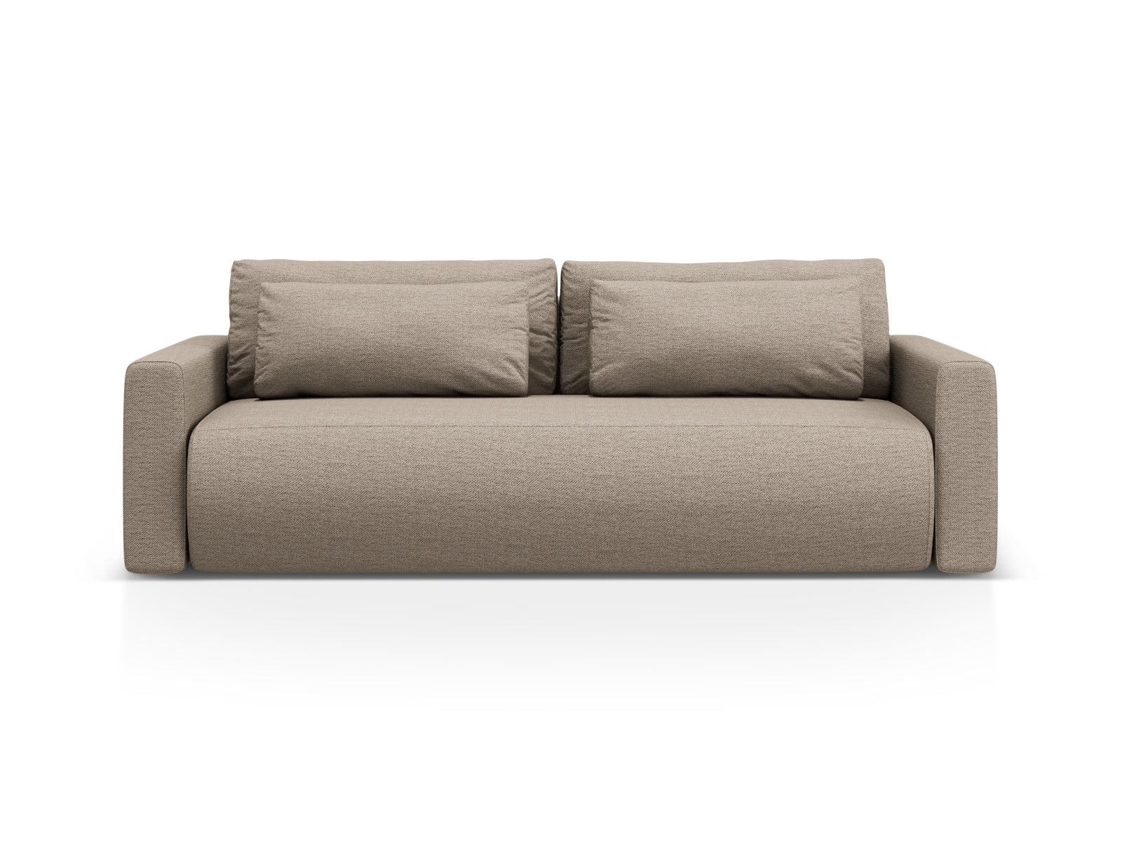 Belfast Sofa mit Schlaffunktion und Stauraum 3 Sitzer in Dark Beige präsentiert im Onlineshop von KAQTU Design AG. Bettsofa ist von Cosmopolitan Design