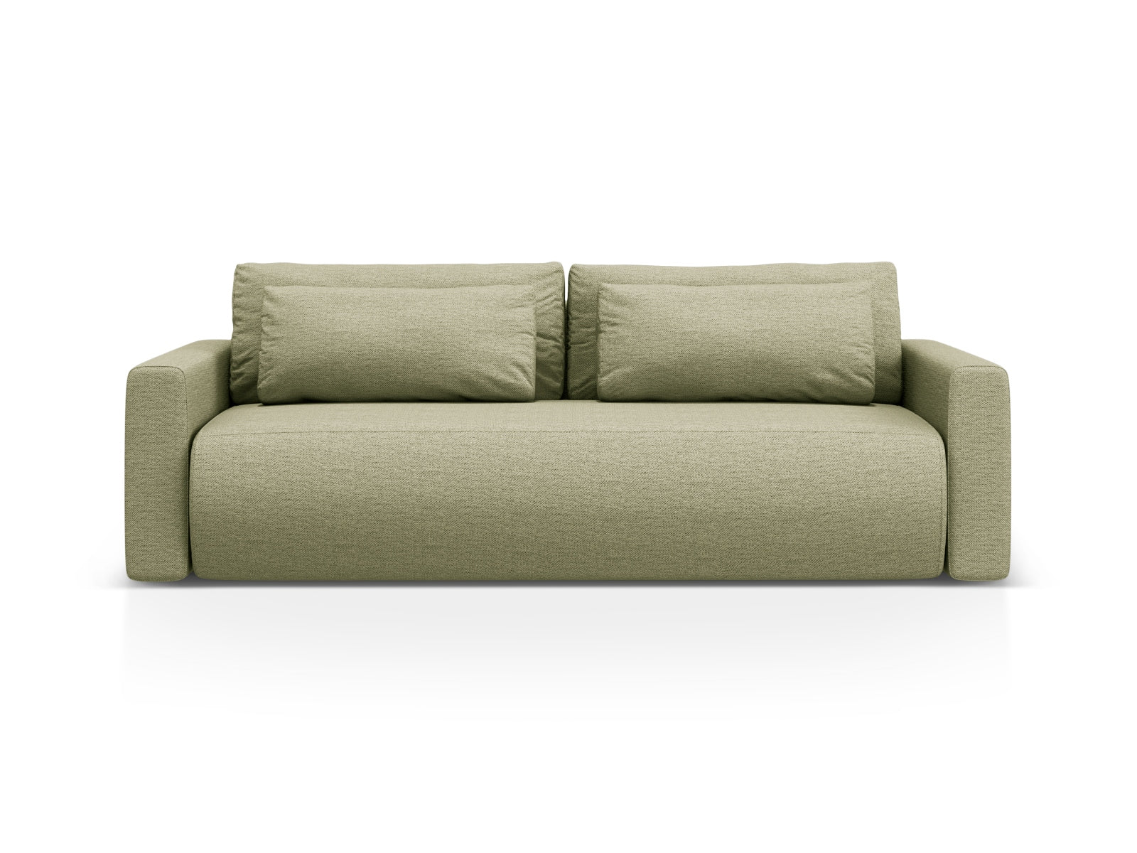 Belfast Sofa mit Schlaffunktion und Stauraum 3 Sitzer in Olive präsentiert im Onlineshop von KAQTU Design AG. Bettsofa ist von Cosmopolitan Design