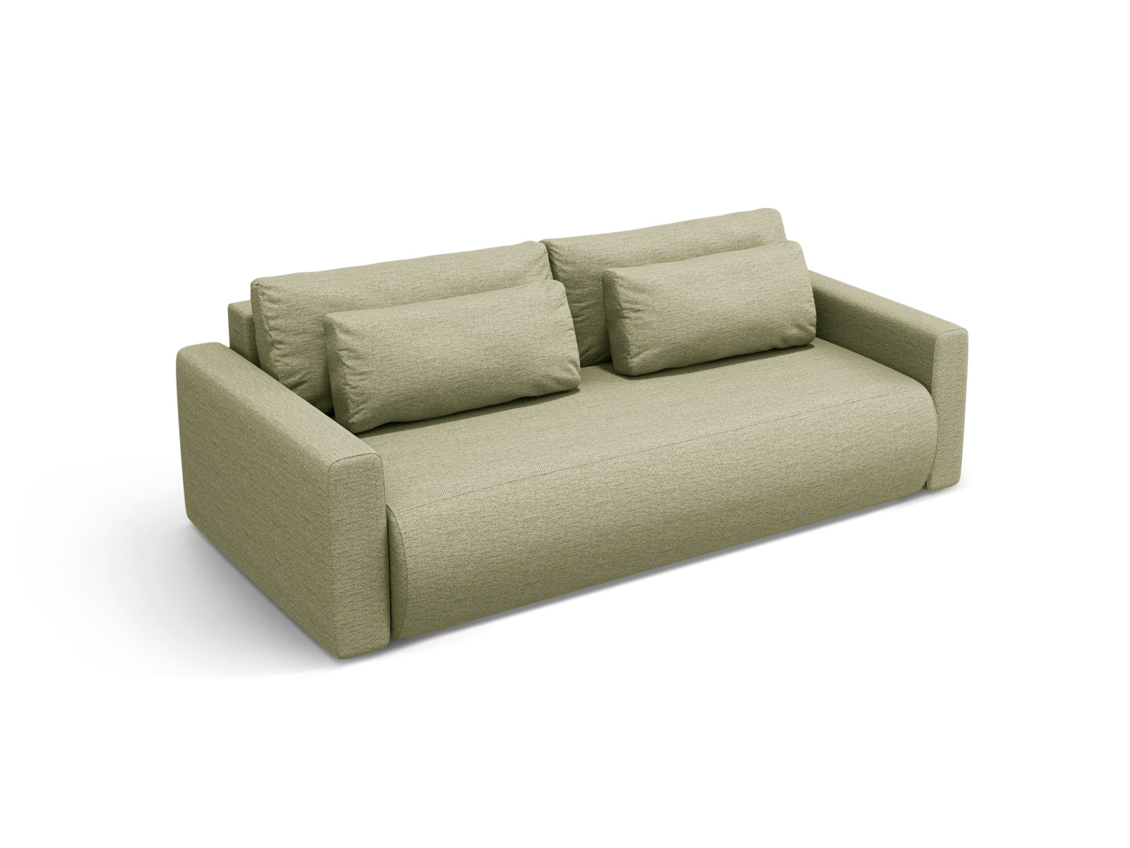 Stylisches 3-Sitzer Belfast Sofa in Olive-Heritage, multifunktional mit Schlaffunktion und integriertem Stauraum für platzsparendes Wohnen.