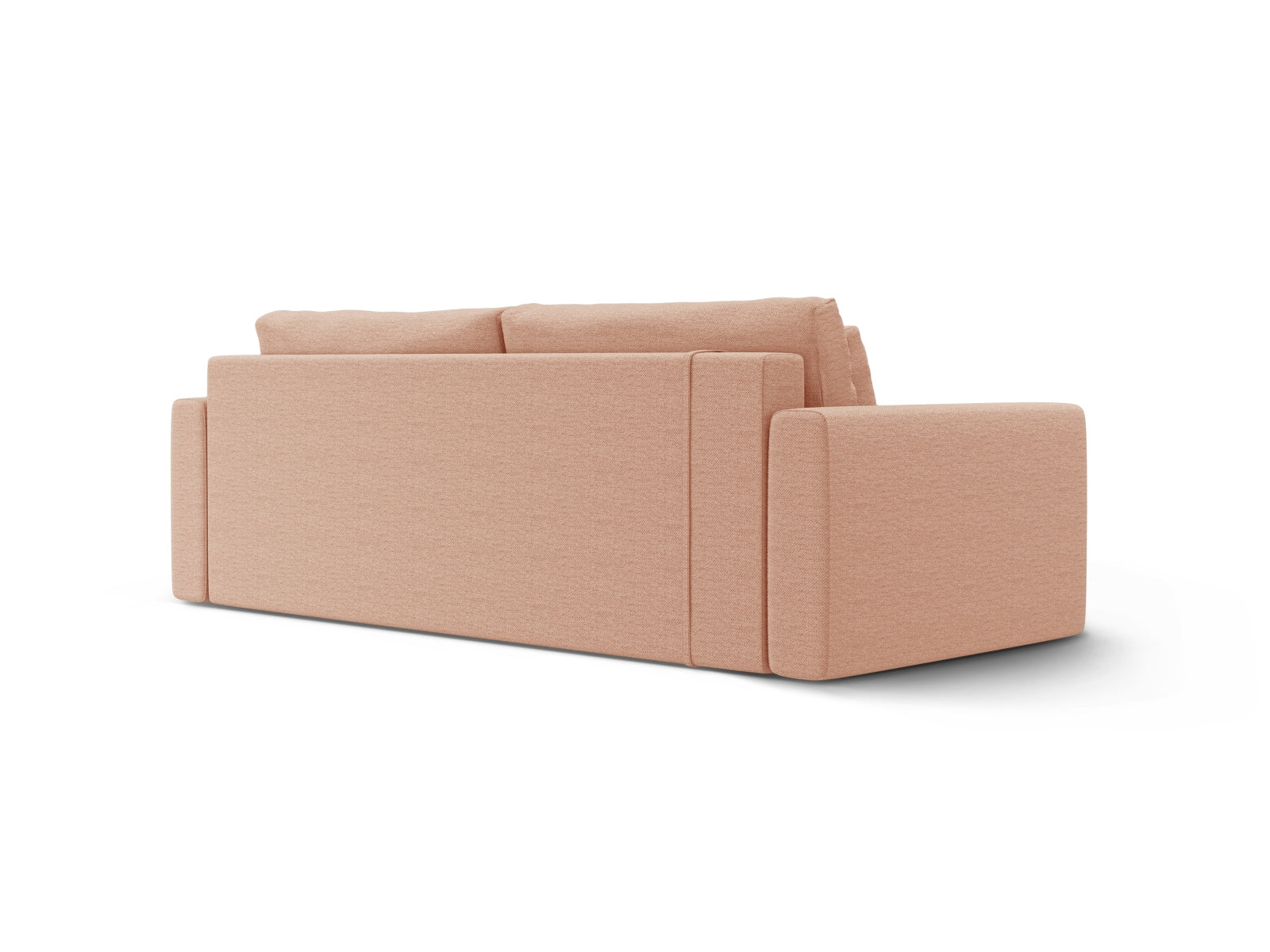 Elegantes Belfast Sofa in sanftem Peach-Heritage, ideal für kleine Räume, bietet Schlafgelegenheit und praktischen Stauraum.