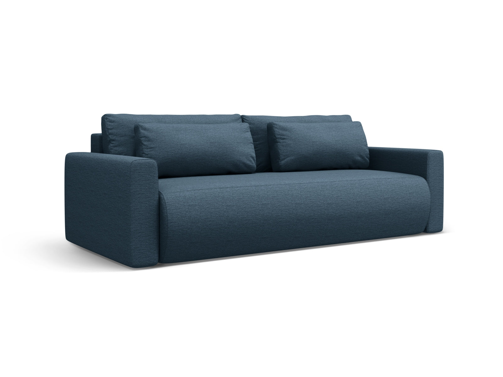 Elegantes Belfast Sofa in Blue-Heritage, 3-Sitzer mit Schlaffunktion und praktischem Stauraum, ideal für modernes Wohnen.