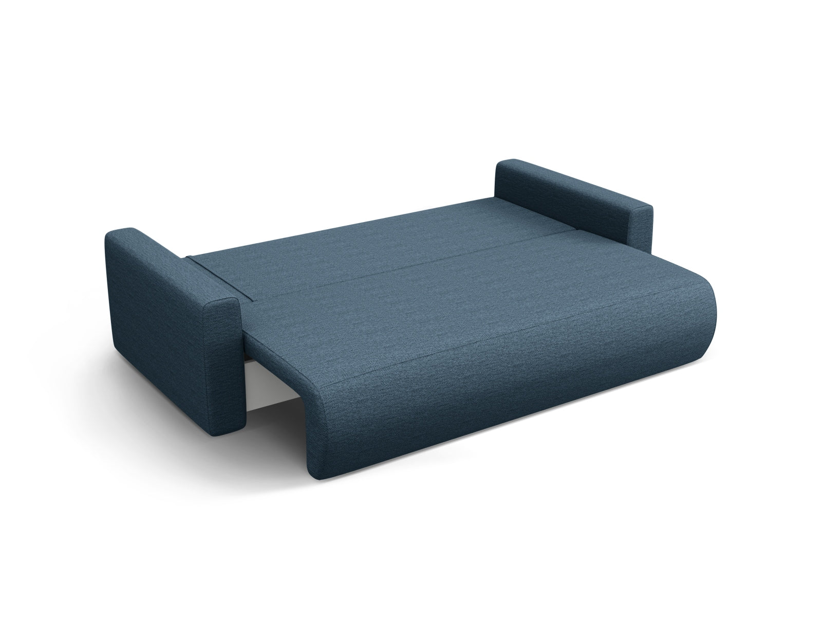 Elegantes Belfast Sofa in Blue-Heritage, 3-Sitzer mit praktischer Schlaffunktion und integriertem Stauraum für modernen Wohnkomfort.