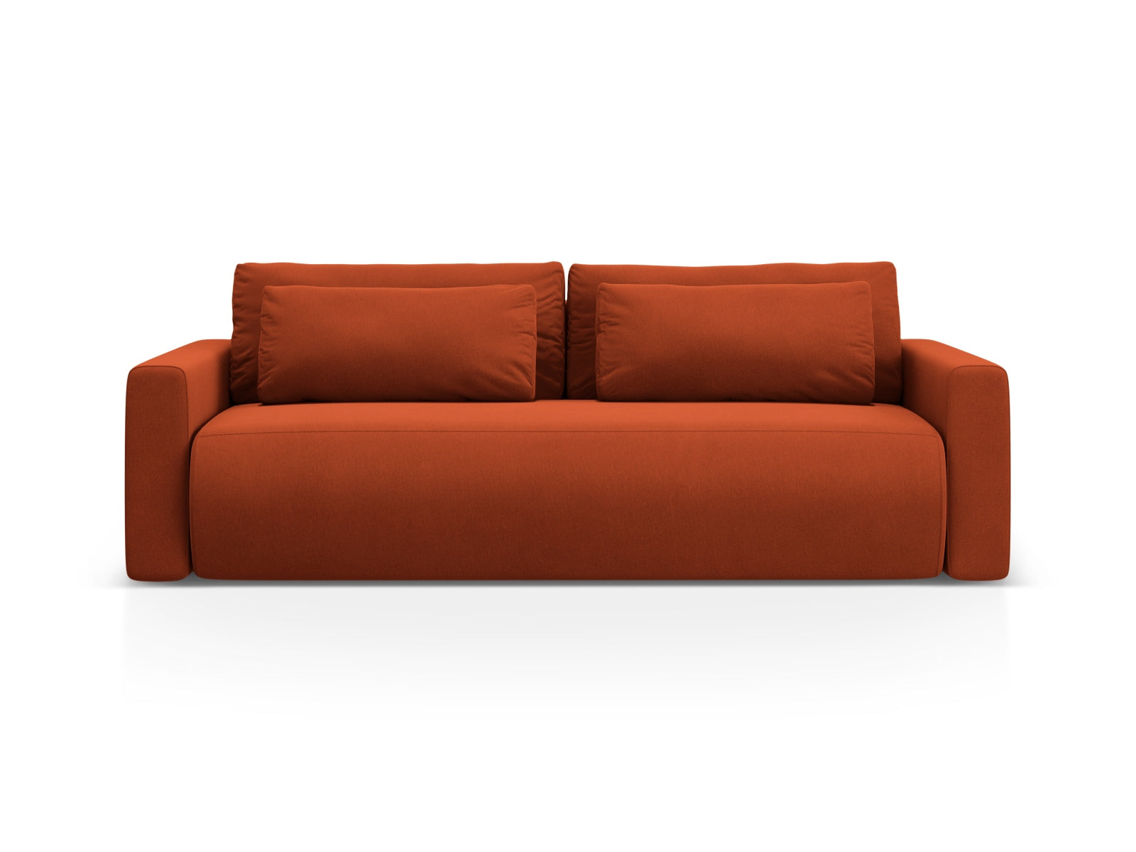 Belfast Velour Sofa mit Schlaffunktion und Stauraum 3 Sitzer in Auburn-Magic Velvet präsentiert im Onlineshop von KAQTU Design AG. Bettsofa ist von Cosmopolitan Design