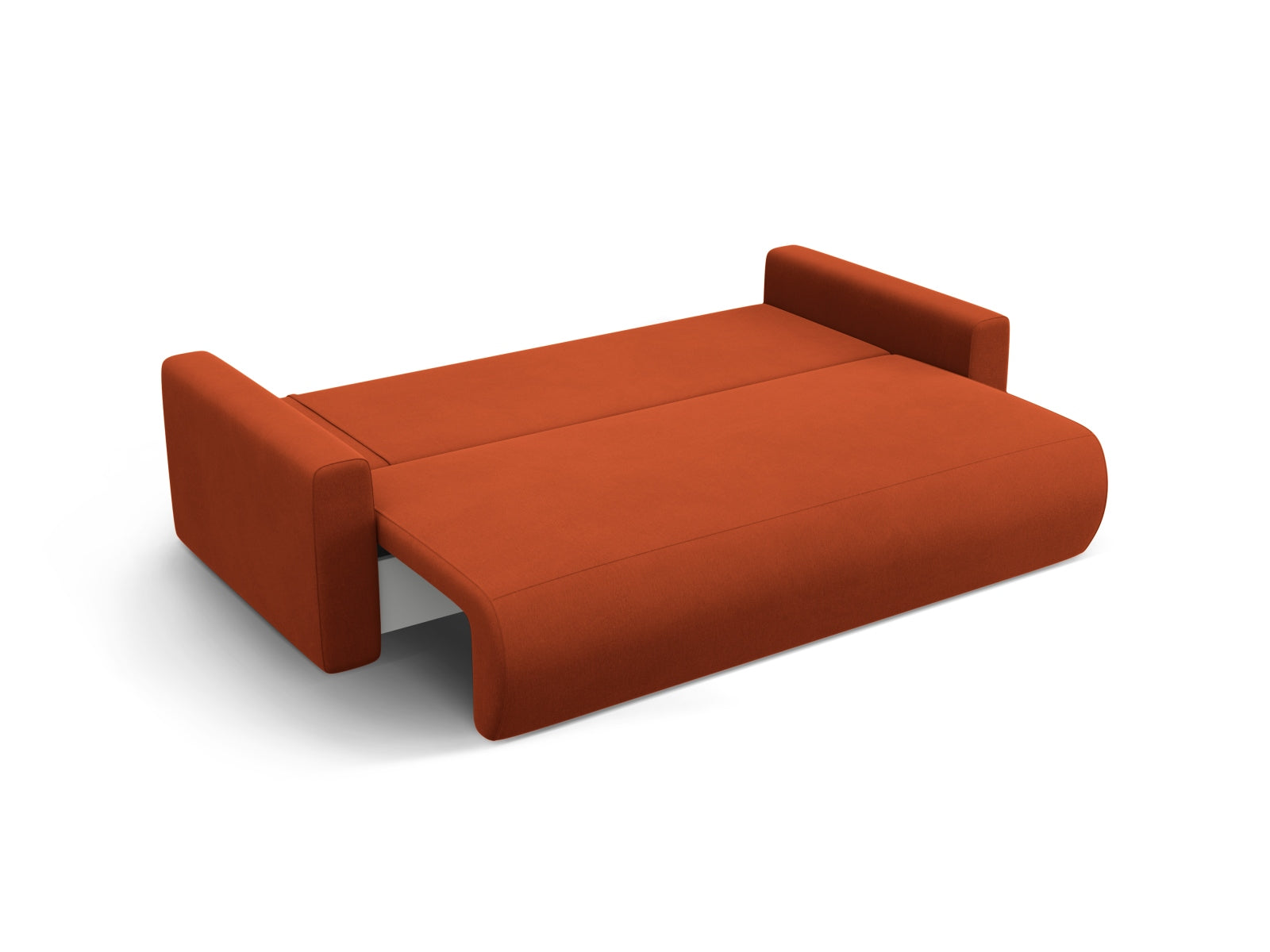 Stilvolles 3-Sitzer Belfast Velour Sofa in tiefem Auburn, perfekt für gemütliche Abende und als platzsparendes Schlafsofa mit Stauraum.