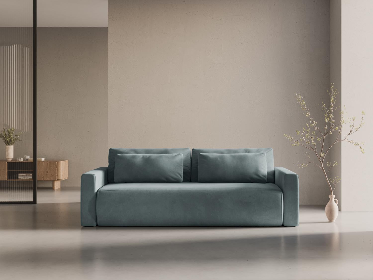 Entdecken Sie das stilvolle Belfast Velour Sofa von Cosmopolitan Design – ein 3-Sitzer mit innovativer Schlaffunktion und praktischem Stauraum für Ihr modernes Zuhause.