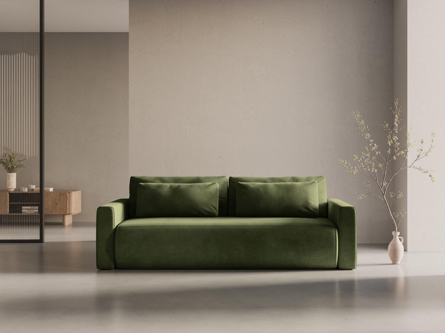 Entdecken Sie das stilvolle Belfast Velour Sofa von Cosmopolitan Design – ein 3-Sitzer mit innovativer Schlaffunktion und praktischem Stauraum für Ihr modernes Zuhause.