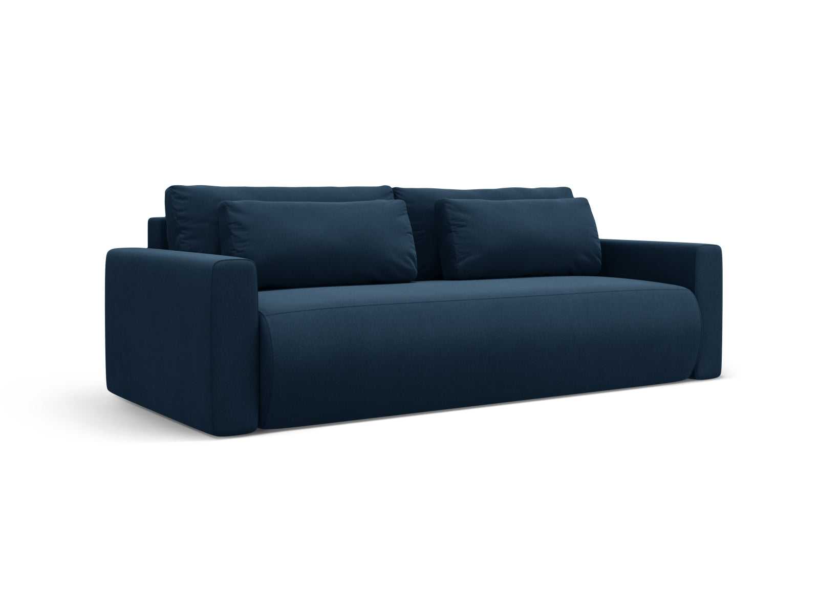 Stilvolles 3-Sitzer Belfast Velour Sofa in Royal Blue, multifunktional mit Schlaffunktion und praktischem Stauraum für moderne Wohnkonzepte.
