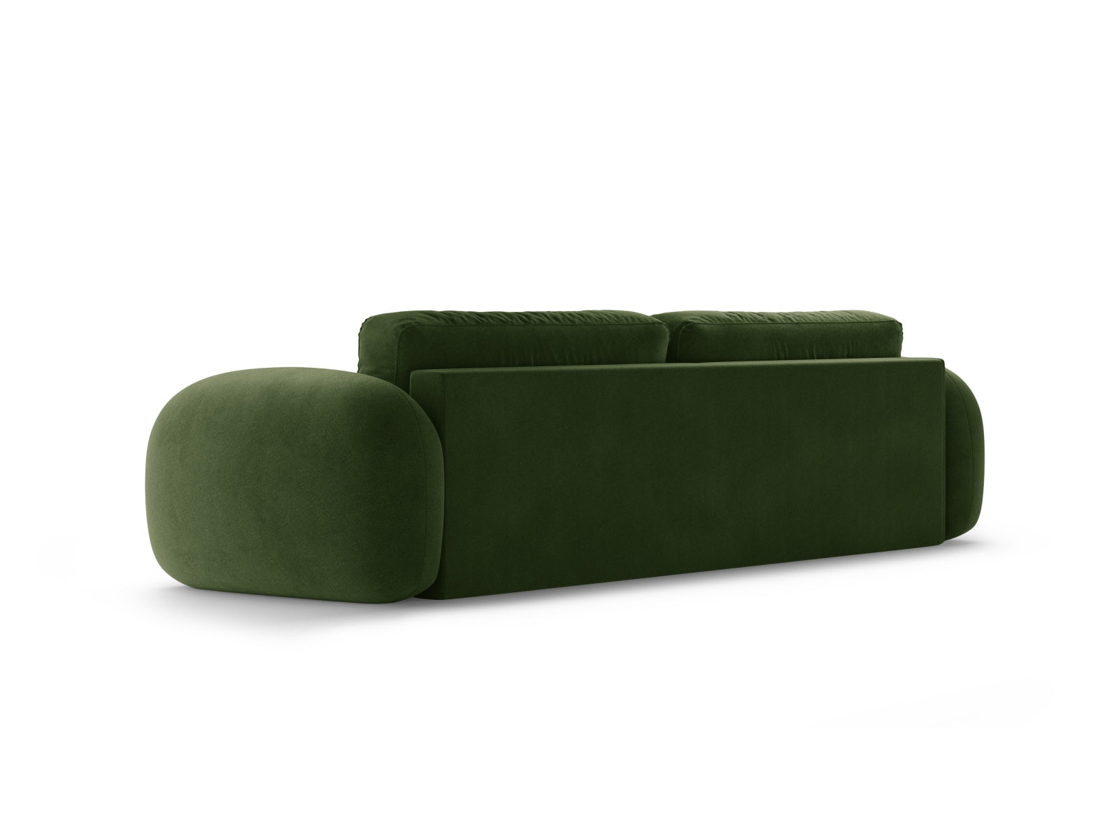 Stylisches 3-Sitzer Sofa aus Velours in Army Green, multifunktional mit Schlaffunktion und praktischem Stauraum für moderne Wohnräume.