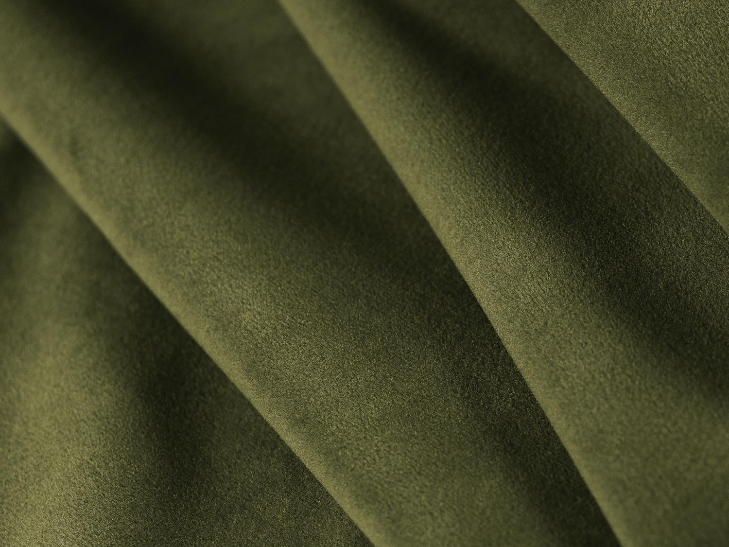 Elegantes 3-Sitzer Velours Sofa in Army Green, ideal für kleine Räume, bietet Schlafgelegenheit und Stauraum für zusätzlichen Komfort.