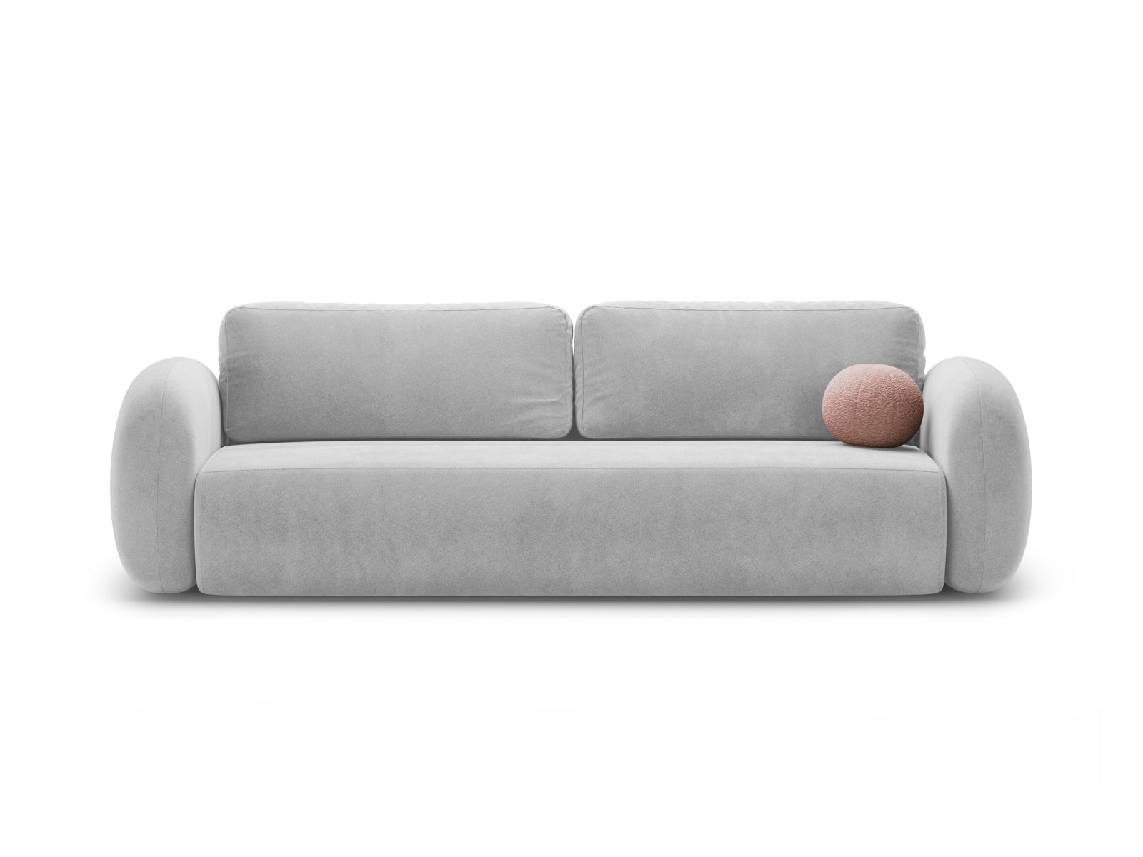 Tonale Velour Sofa mit Schlaffunktion und Stauraum 3 Sitzer in Grey-Magic Velvet präsentiert im Onlineshop von KAQTU Design AG. Bettsofa ist von Cosmopolitan Design