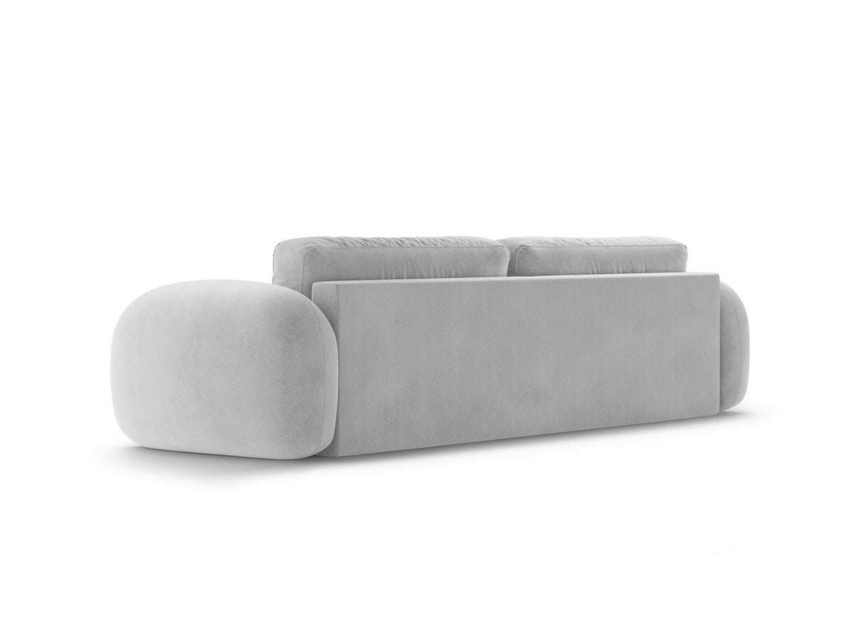 Tonale Velour Sofa mit Schlaffunktion und Stauraum 3 Sitzer in Grey-Magic Velvet präsentiert im Onlineshop von KAQTU Design AG. Bettsofa ist von Cosmopolitan Design