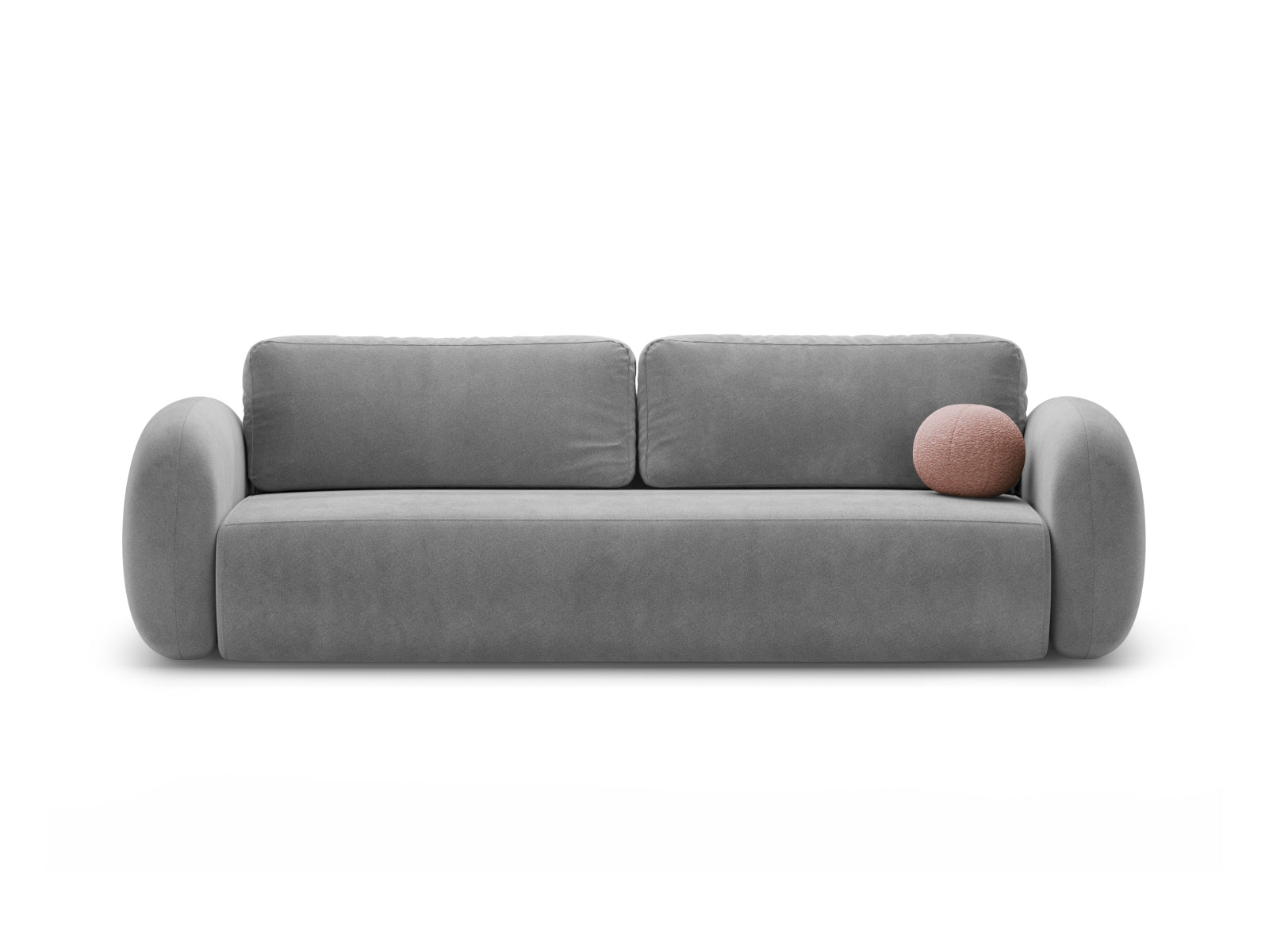 Tonale Velour Sofa mit Schlaffunktion und Stauraum 3 Sitzer in Dark Grey präsentiert im Onlineshop von KAQTU Design AG. Bettsofa ist von Cosmopolitan Design