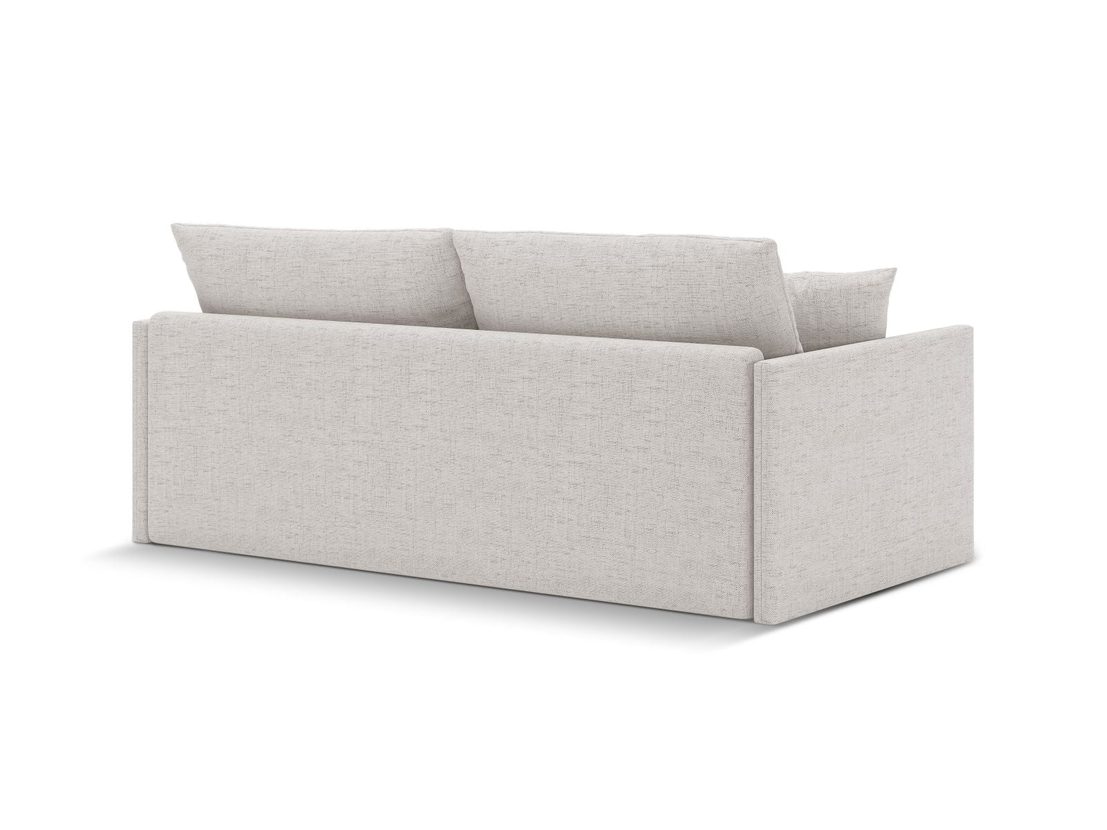 Elegantes 3-Sitzer Sofa Shannon in neutralen Farben, ideal als komfortables Schlafsofa für entspannte Nächte und gesellige Stunden.
