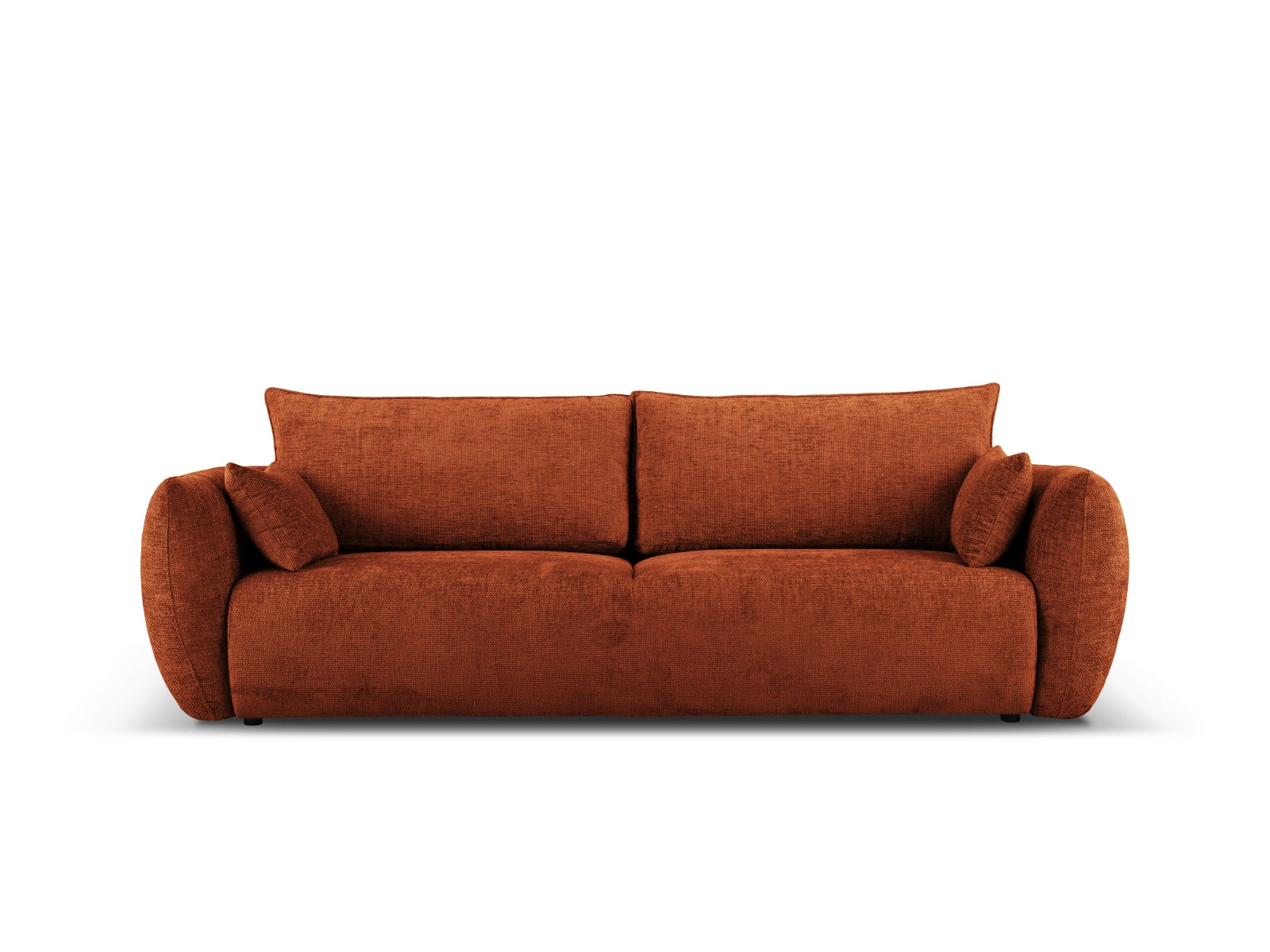 3-Sitzer Sofa Matera mit Schlaffunktion und Stauraum in Terracotta-Haga präsentiert im Onlineshop von KAQTU Design AG. Bettsofa ist von Cosmopolitan Design
