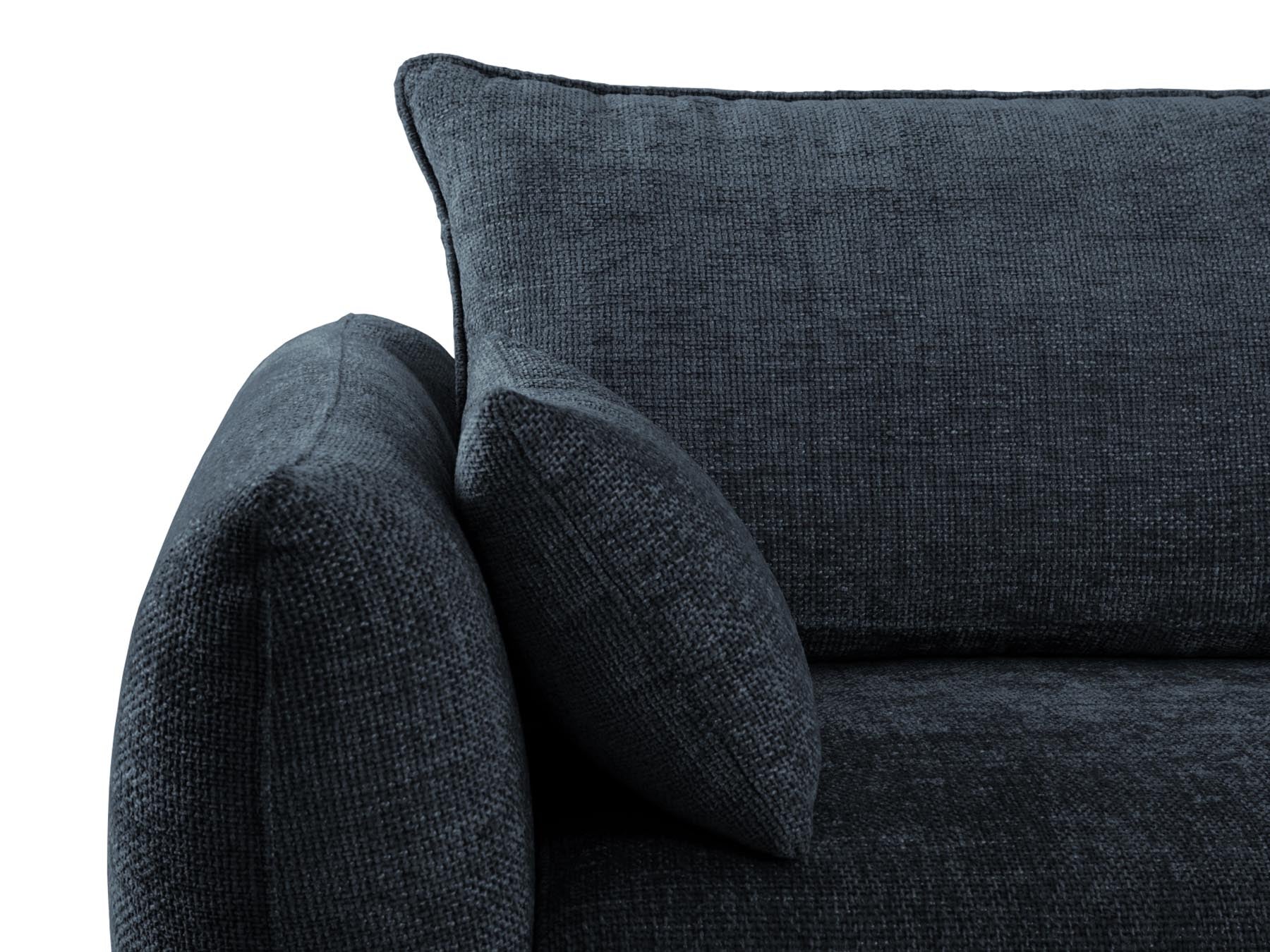 Stylisches 3-Sitzer Bettsofa Matera in Royal Blue, perfekt für kompakte Wohnräume, mit cleverer Schlaffunktion und integriertem Stauraum.