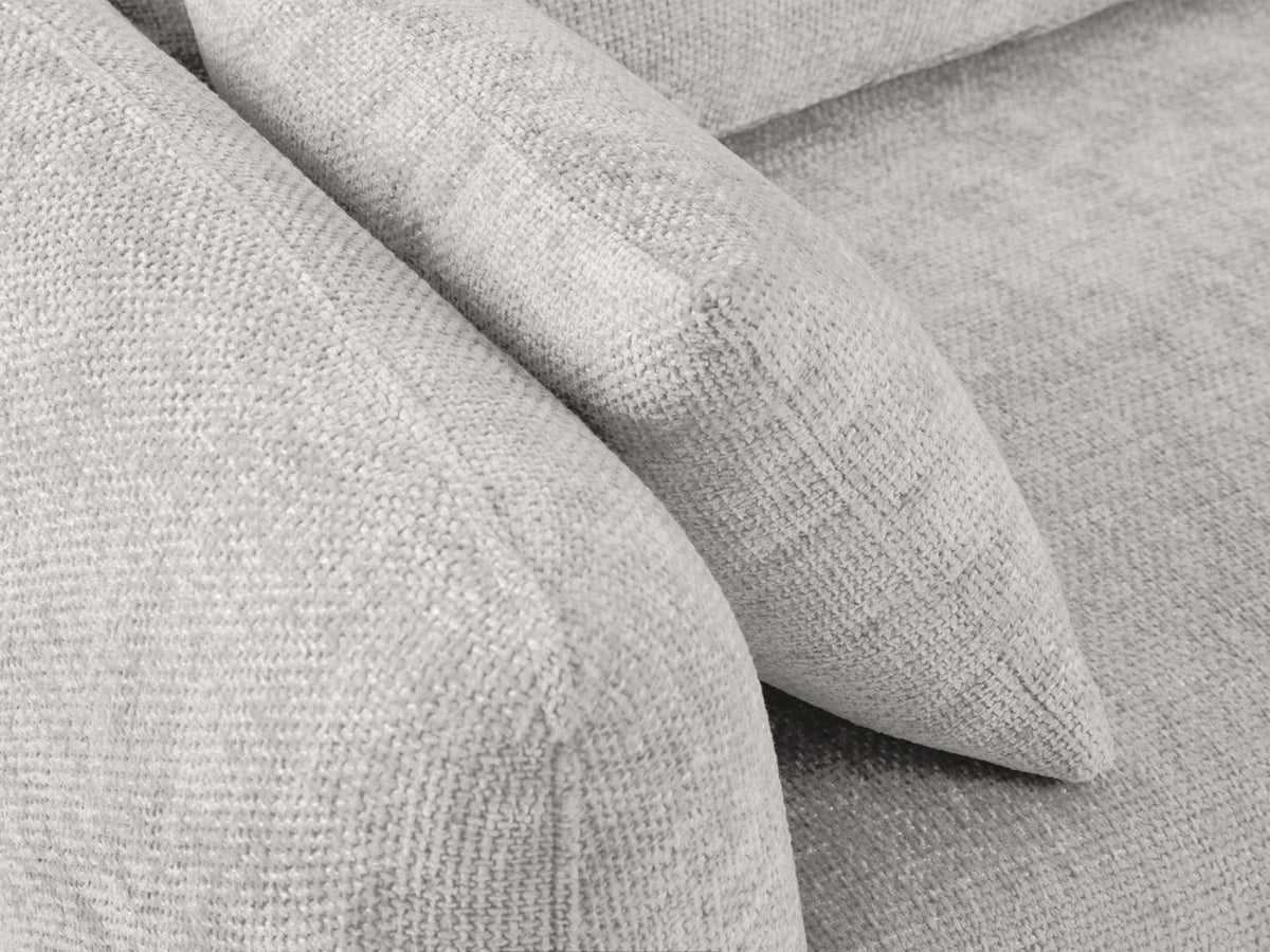 Bettsofa Matera von Cosmopolitan Design, 3-Sitzer mit Stoffbezug und schwarzen Kunststoffbeinen