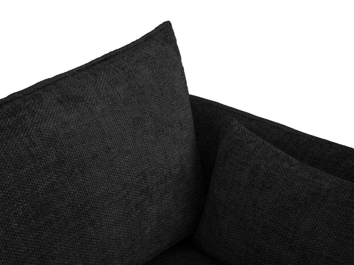 Bettsofa Matera von Cosmopolitan Design, 3-Sitzer mit Stoffbezug und schwarzen Kunststoffbeinen