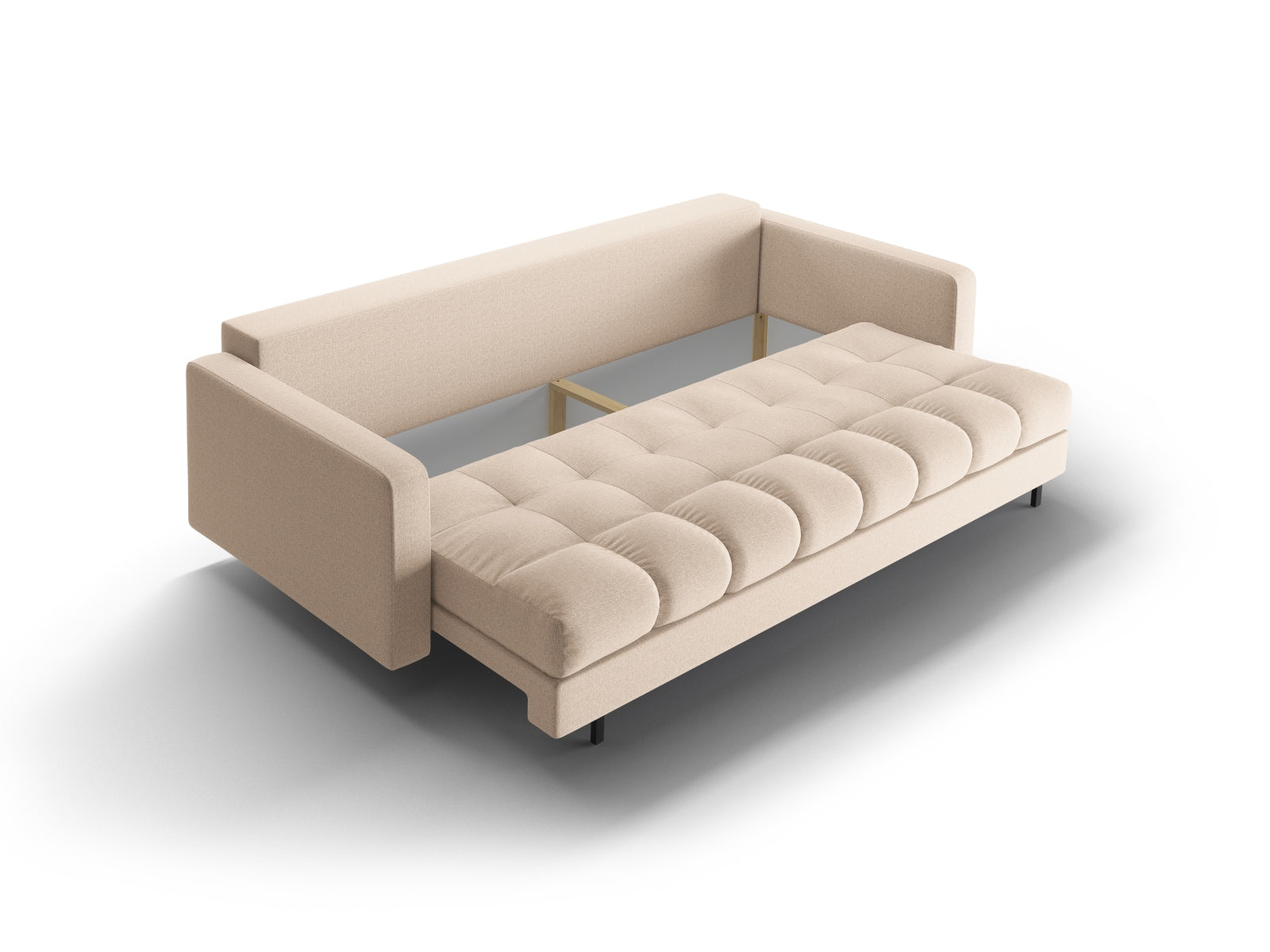 3-Sitzer Sofa Bali mit Schlaffunktion und Stauraum in Beige-Neve präsentiert im Onlineshop von KAQTU Design AG. Bettsofa ist von Cosmopolitan Design