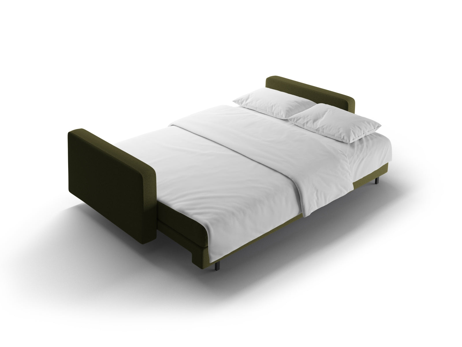 3-Sitzer Sofa Bali mit Schlaffunktion und Stauraum in Green-Neve präsentiert im Onlineshop von KAQTU Design AG. Bettsofa ist von Cosmopolitan Design