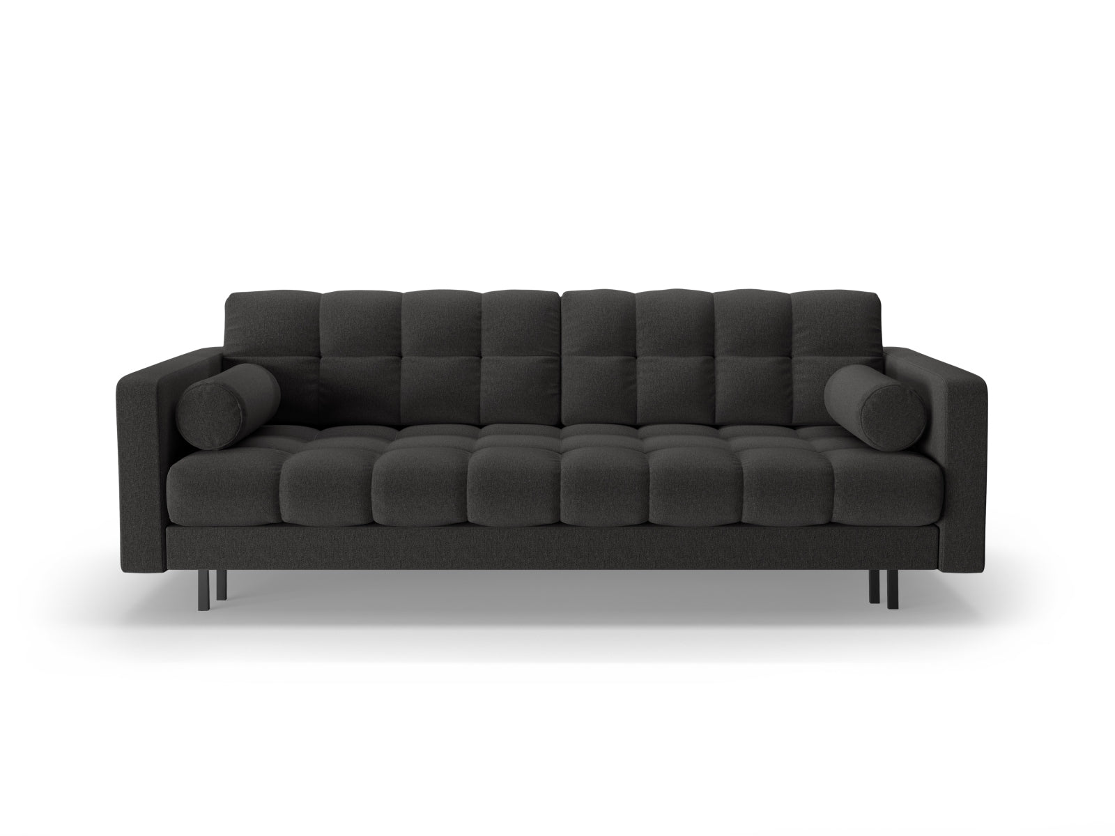 3-Sitzer Sofa Bali mit Schlaffunktion und Stauraum in Dark Grey-Neve präsentiert im Onlineshop von KAQTU Design AG. Bettsofa ist von Cosmopolitan Design