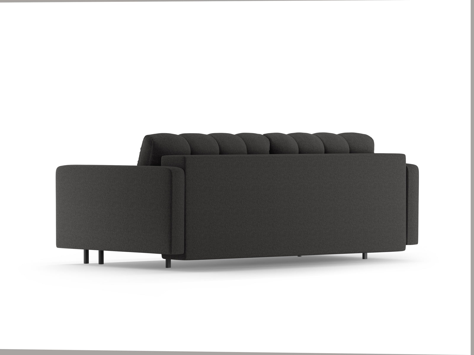 3-Sitzer Sofa Bali mit Schlaffunktion und Stauraum in Dark Grey-Neve präsentiert im Onlineshop von KAQTU Design AG. Bettsofa ist von Cosmopolitan Design