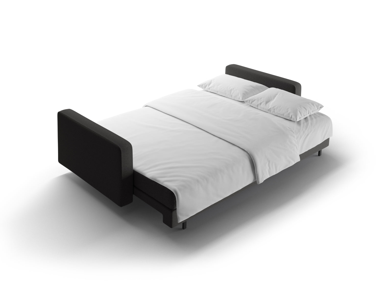3-Sitzer Sofa Bali mit Schlaffunktion und Stauraum in Dark Grey-Neve präsentiert im Onlineshop von KAQTU Design AG. Bettsofa ist von Cosmopolitan Design
