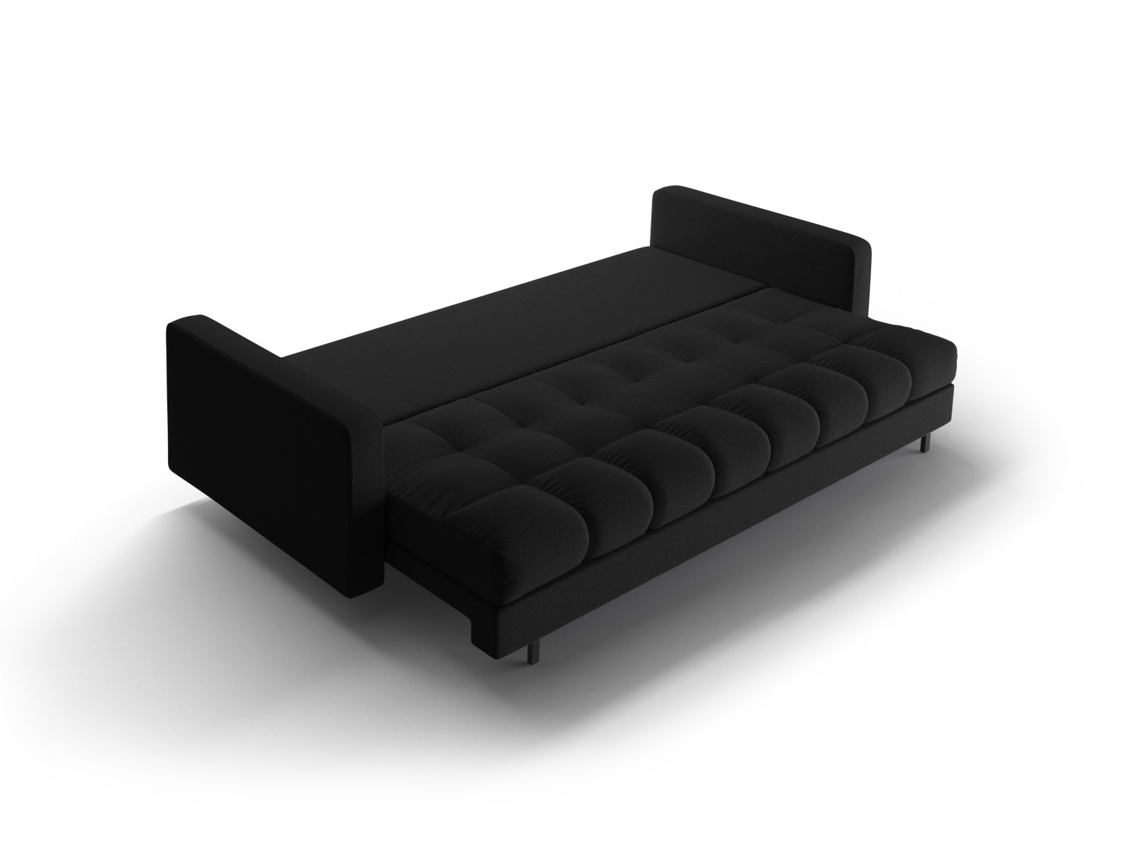 3-Sitzer Sofa Bali mit Schlaffunktion und Stauraum in Black-Neve präsentiert im Onlineshop von KAQTU Design AG. Bettsofa ist von Cosmopolitan Design