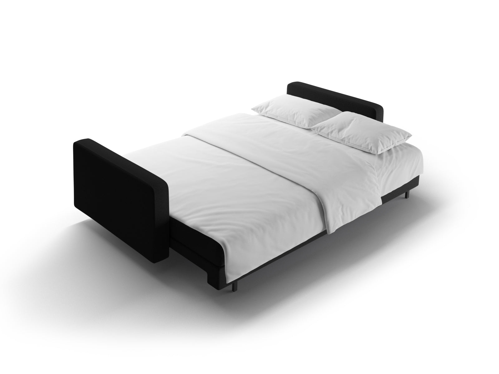3-Sitzer Sofa Bali mit Schlaffunktion und Stauraum in Black-Neve präsentiert im Onlineshop von KAQTU Design AG. Bettsofa ist von Cosmopolitan Design