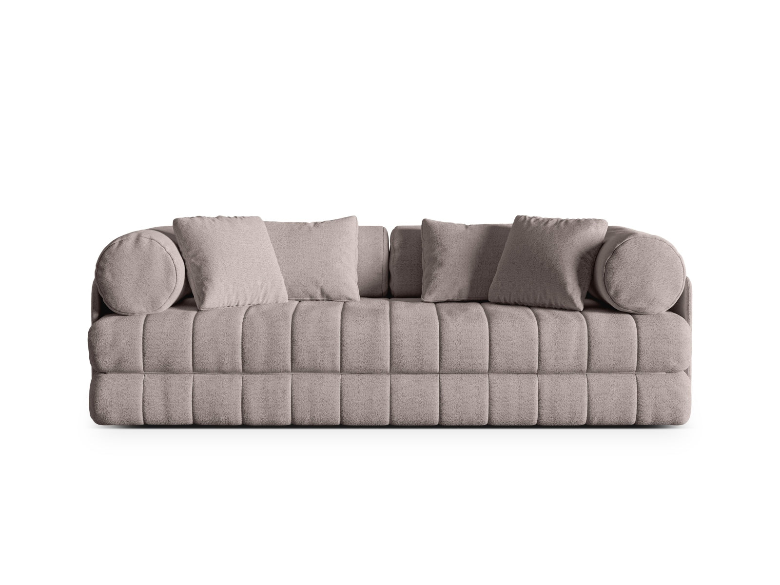 Kemi Sofa mit Schlaffunktion 3 Sitzer in Warm grey-CORAL präsentiert im Onlineshop von KAQTU Design AG. Bettsofa ist von Cosmopolitan Design