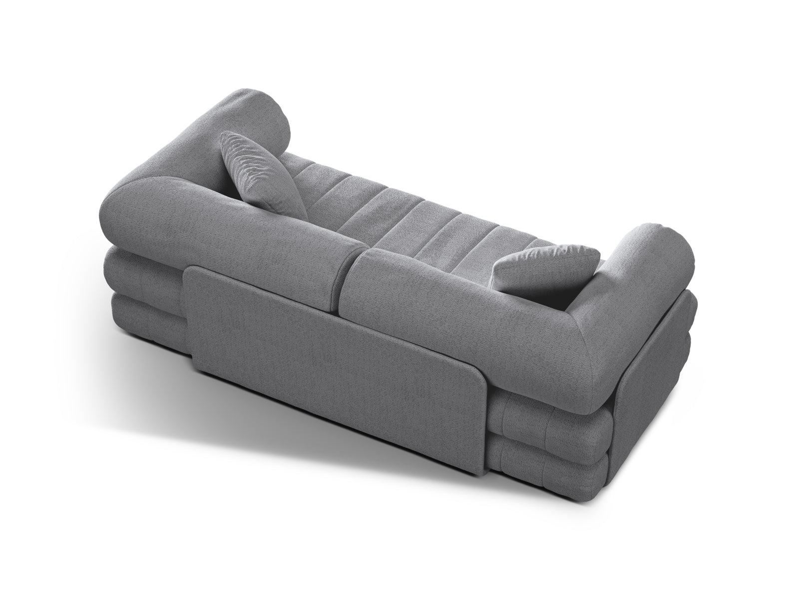 Modernes Kemi Bettsofa in Grau, 3-Sitzer mit vielseitiger Schlaffunktion, perfekt für gemütliche Abende und Gästeübernachtungen.