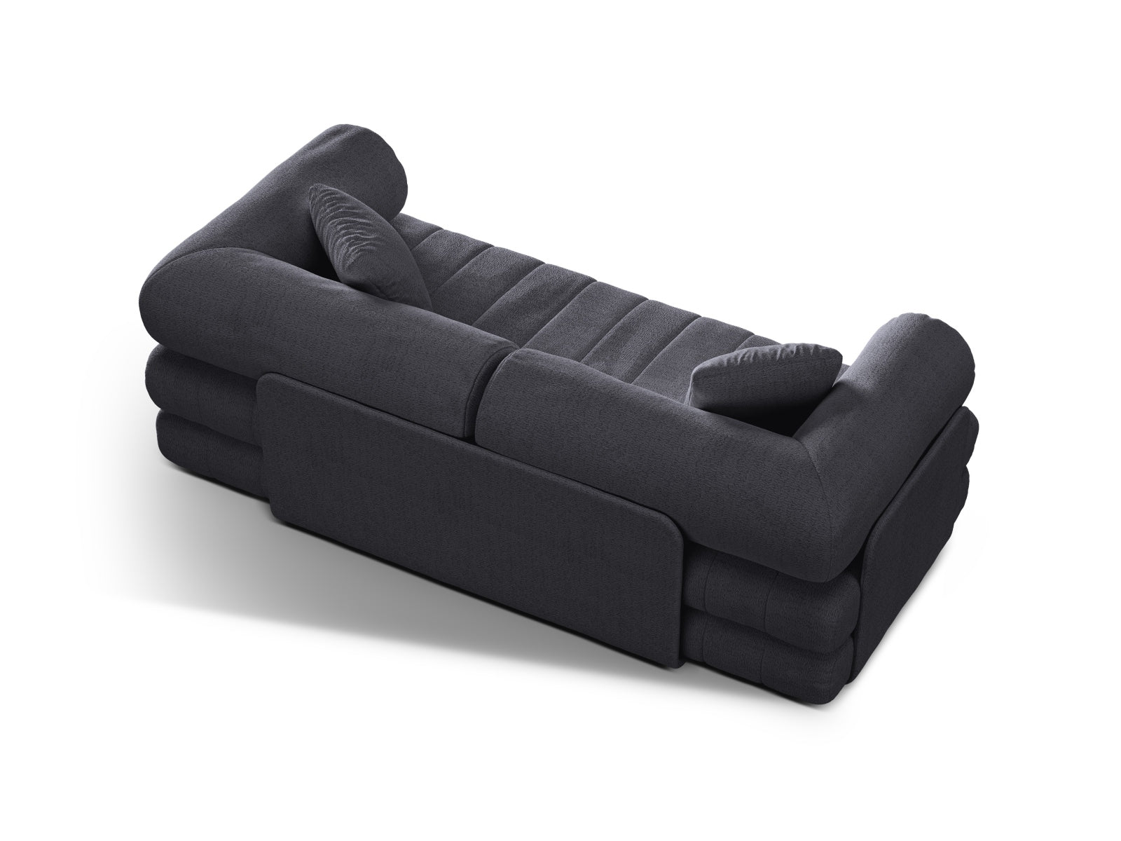 Modernes Kemi 3-Sitzer Bettsofa in eleganten Farben, perfekt für Wohnräume und als komfortable Schlaflösung für Übernachtungsgäste.