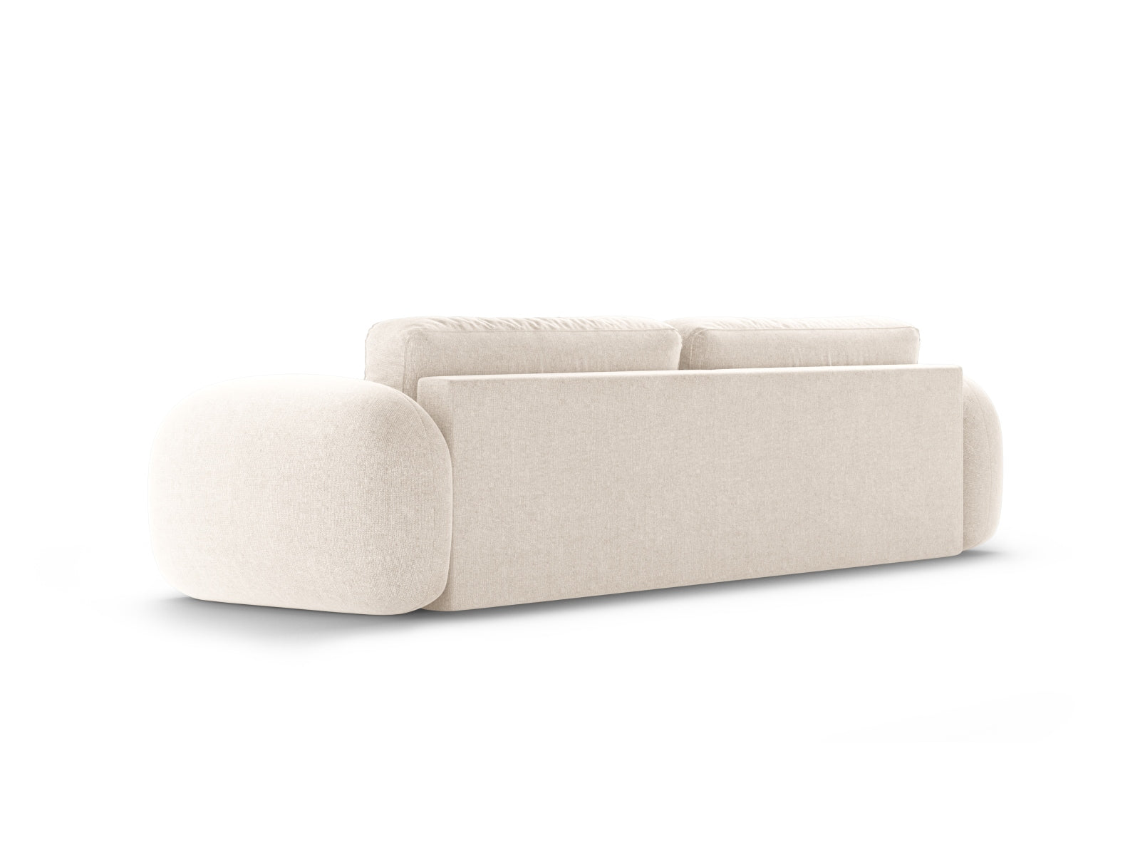 Stylisches Bettsofa Tonale in sanftem Beige, ideal für Wohnräume, bietet Schlafgelegenheit und praktischen Stauraum.