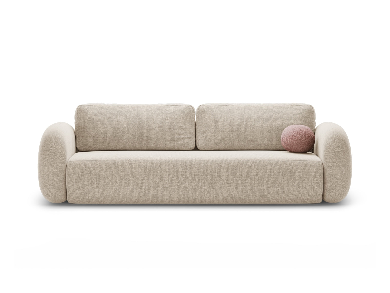 Tonale Sofa mit Schlaffunktion und Stauraum 3 Sitzer in Dark Beige-Eden präsentiert im Onlineshop von KAQTU Design AG. Bettsofa ist von Cosmopolitan Design
