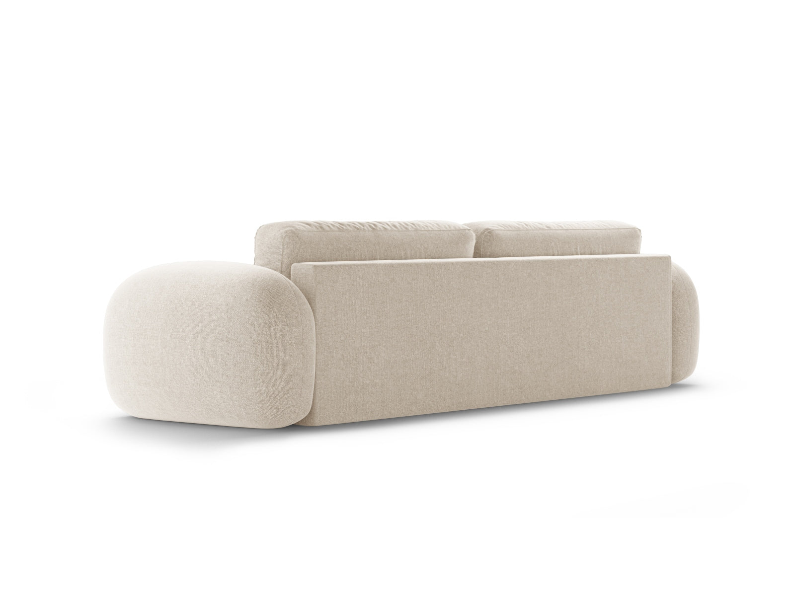Modernes 3-Sitzer Bettsofa in Dunkelbeige, das sich durch seine Schlaffunktion und cleveren Stauraum auszeichnet, perfekt für jedes Zuhause.