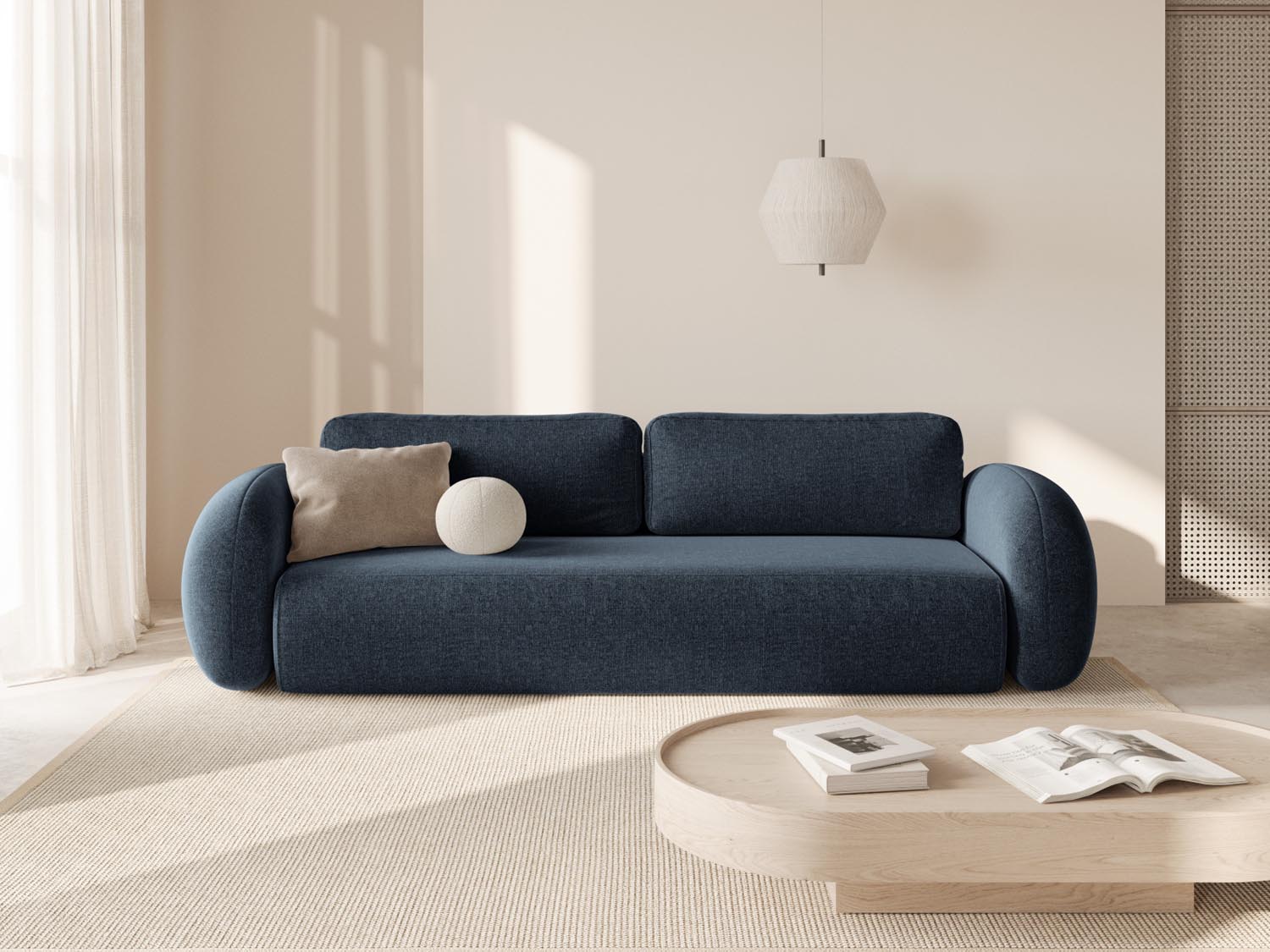 Entdecken Sie das elegante 3-Sitzer Sofa Tonale von Cosmopolitan Design – ideal für Schlafkomfort und praktischen Stauraum in Ihrem Zuhause.