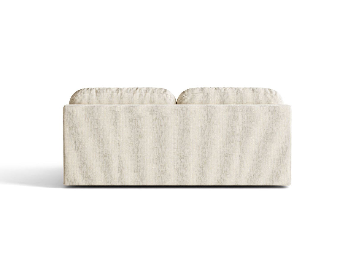Bettsofa Sophia in Light Beige-Baltimore mit Massivholzrahmen, Stoffbezug und schwarzen Kunststoffbeinen, 3 Sitzplätze mit Bettkasten.