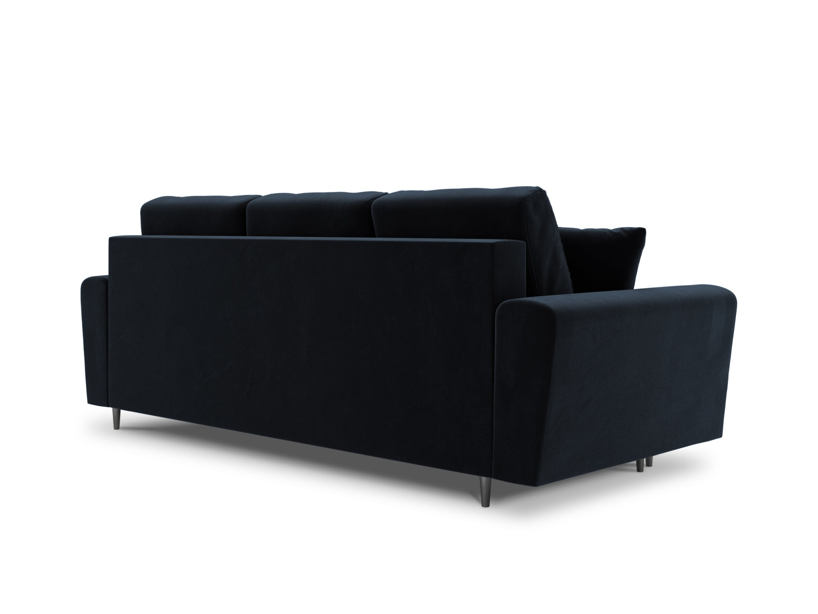 Elegantes Kyoto Sofa in stilvollem Blau, 3-Sitzer mit Schlafoption und Stauraum, ideal für flexible Wohnlösungen und gemütliche Abende.