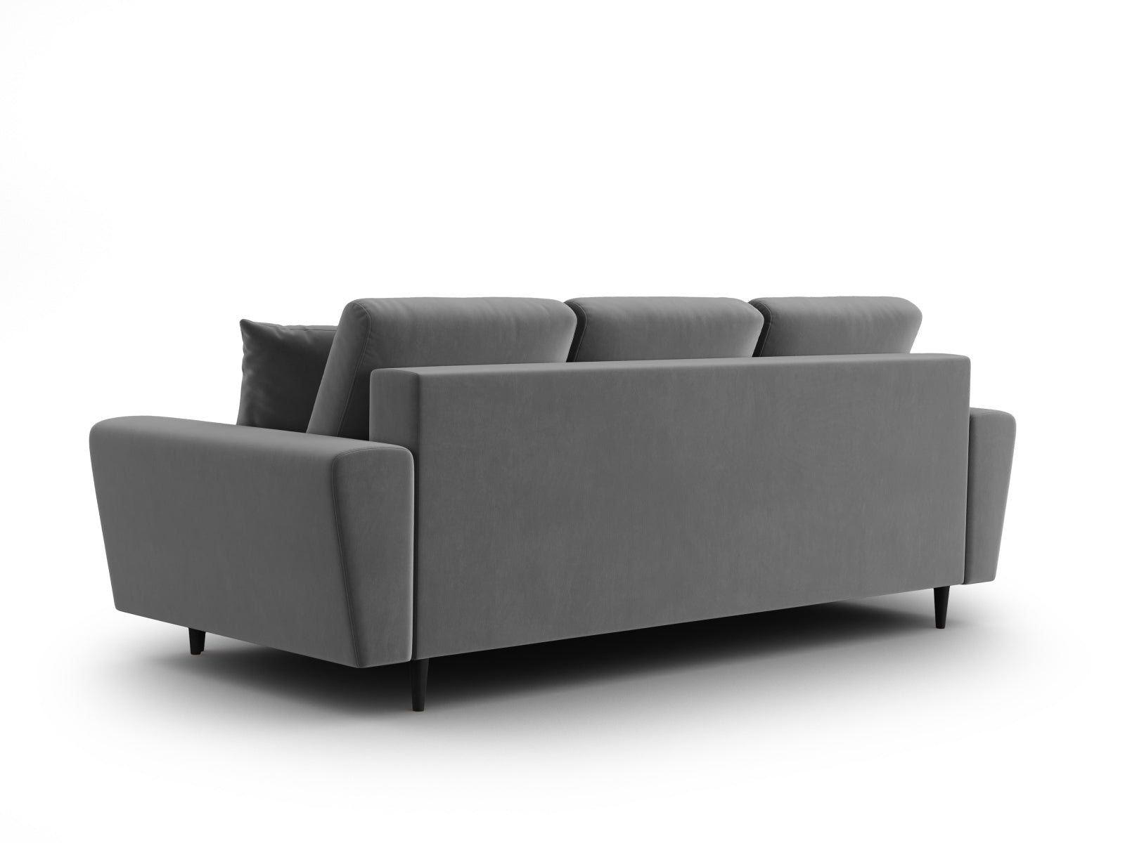 Stylisches Kyoto Bettsofa in Grau, 3-Sitzer mit praktischer Schlaffunktion und integriertem Stauraum für platzsparende Lösungen.