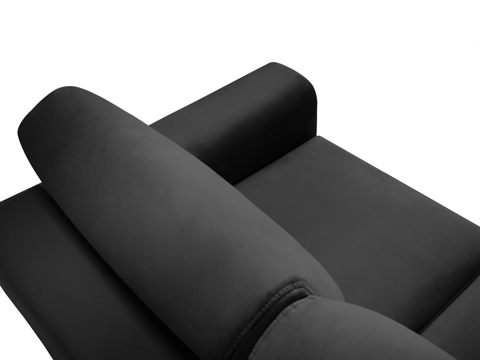 Elegantes Kyoto Sofa in Dunkelgrau, 3-Sitzer mit praktischer Schlaffunktion und Stauraum, perfekt für kompakte Wohnräume und Übernachtungsgäste.