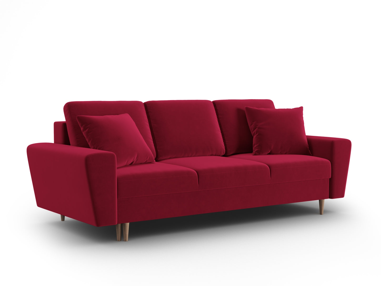 Stylisches Kyoto Sofa in elegantem Grau, 3-Sitzer mit cleverer Schlaffunktion und integriertem Stauraum, perfekt für kompakte Wohnräume.