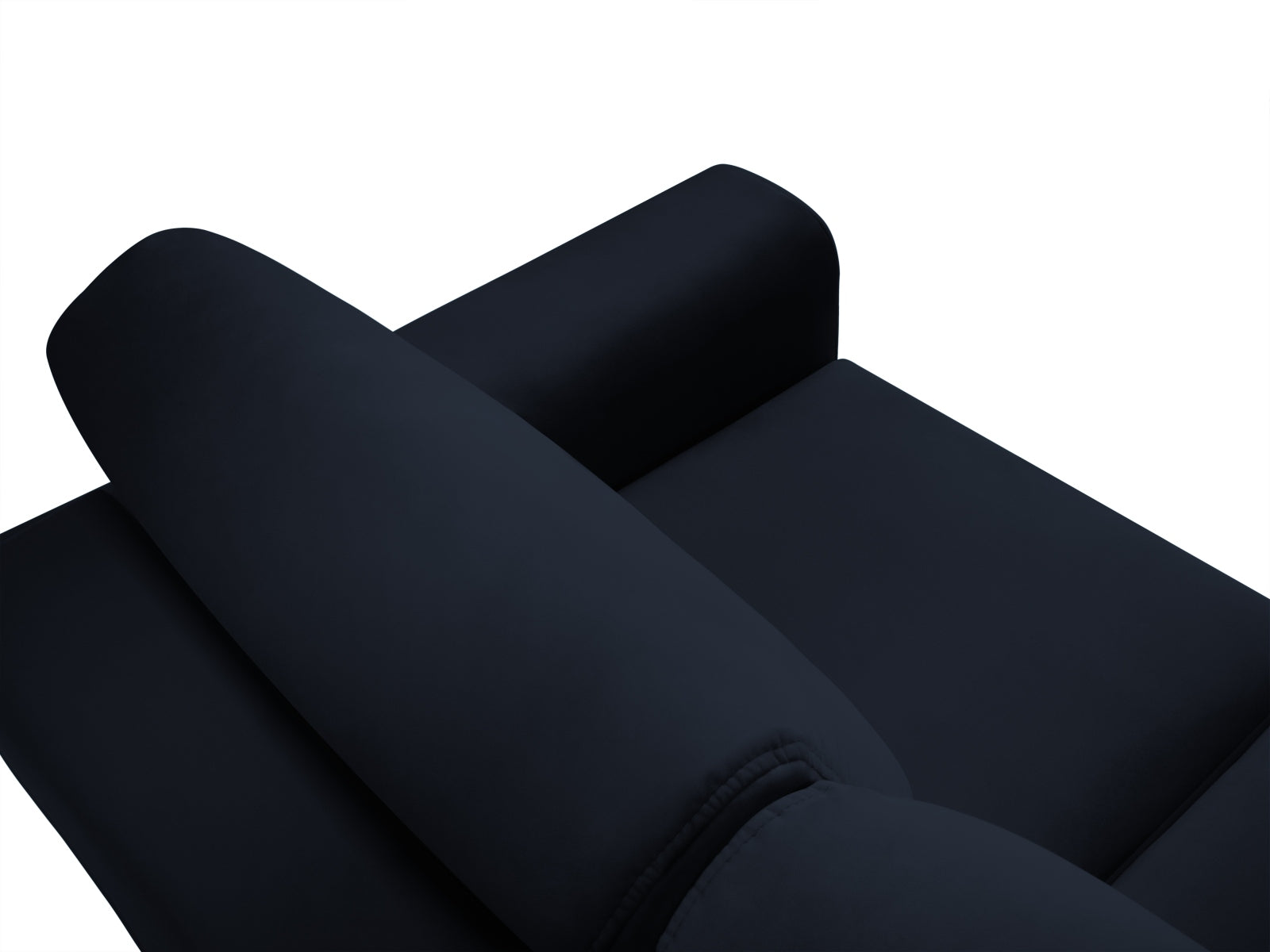 Stylisches Kyoto Bettsofa in Blau, 3-Sitzer mit praktischer Schlaffunktion und integriertem Stauraum, perfekt für kleine Räume und Gäste.