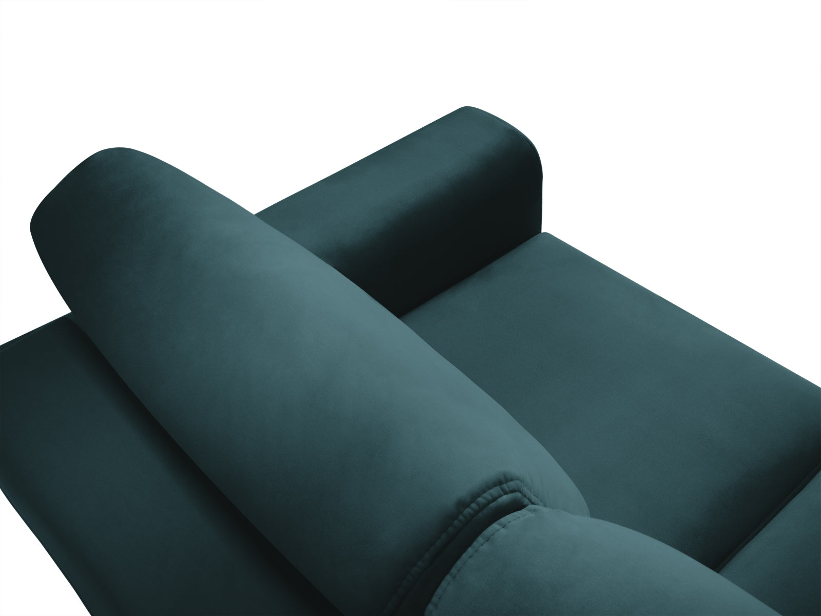 Elegantes Kyoto Sofa in Petrol-Riviera, 3-Sitzer mit praktischer Schlaffunktion und Stauraum, perfekt für moderne Wohnräume.
