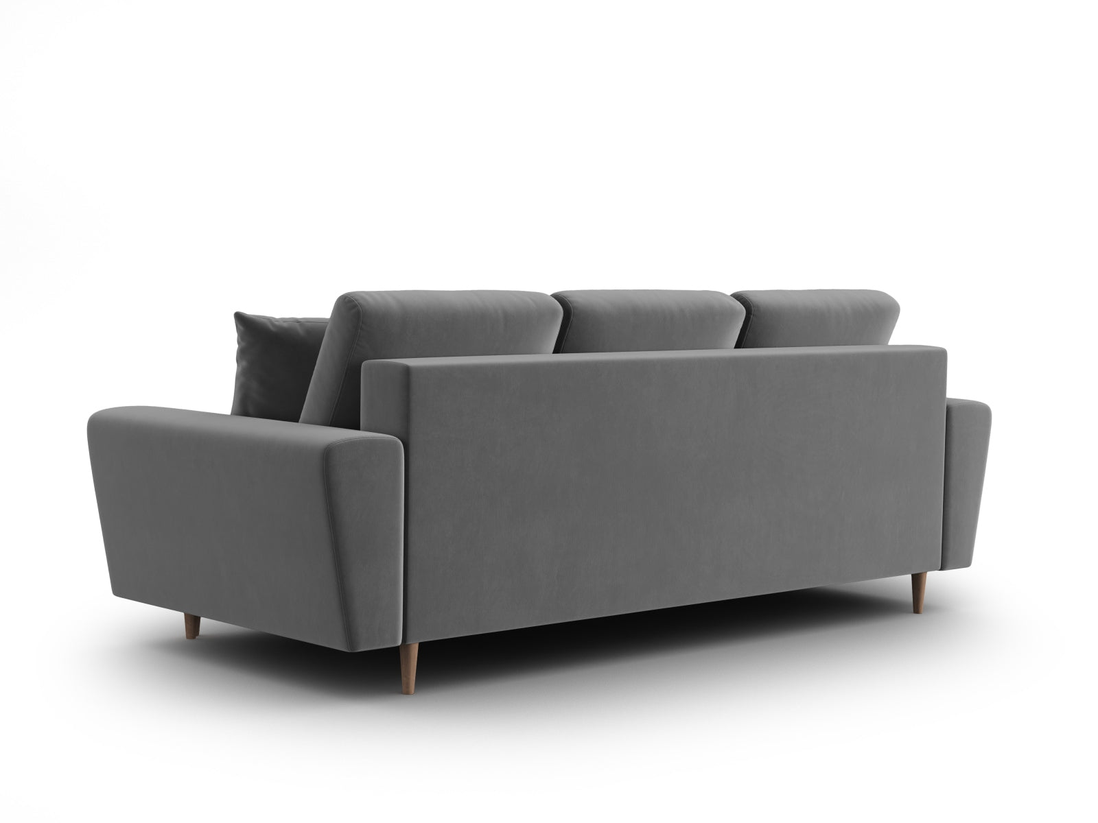 Stylisches Kyoto Bettsofa in Grau, 3-Sitzer mit praktischer Schlaffunktion und Stauraum, perfekt für vielseitige Wohnkonzepte.
